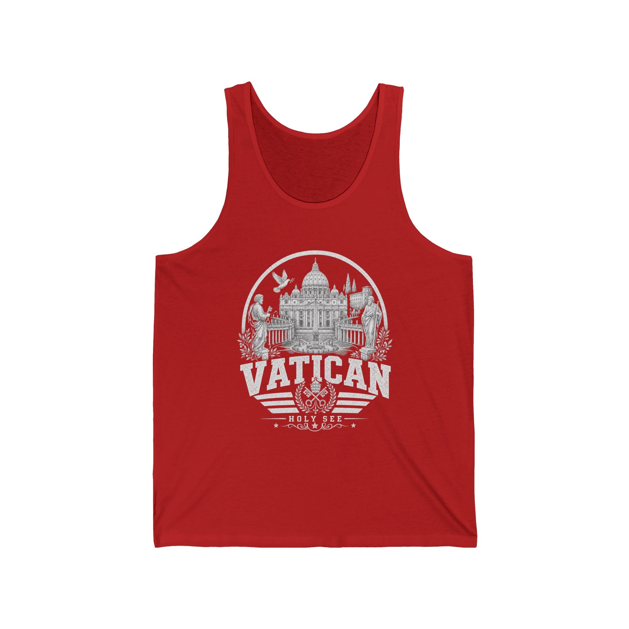 Vatican vintage landmarks men's tank top — iconic landmark design | Nameshi Destinations (view 8)