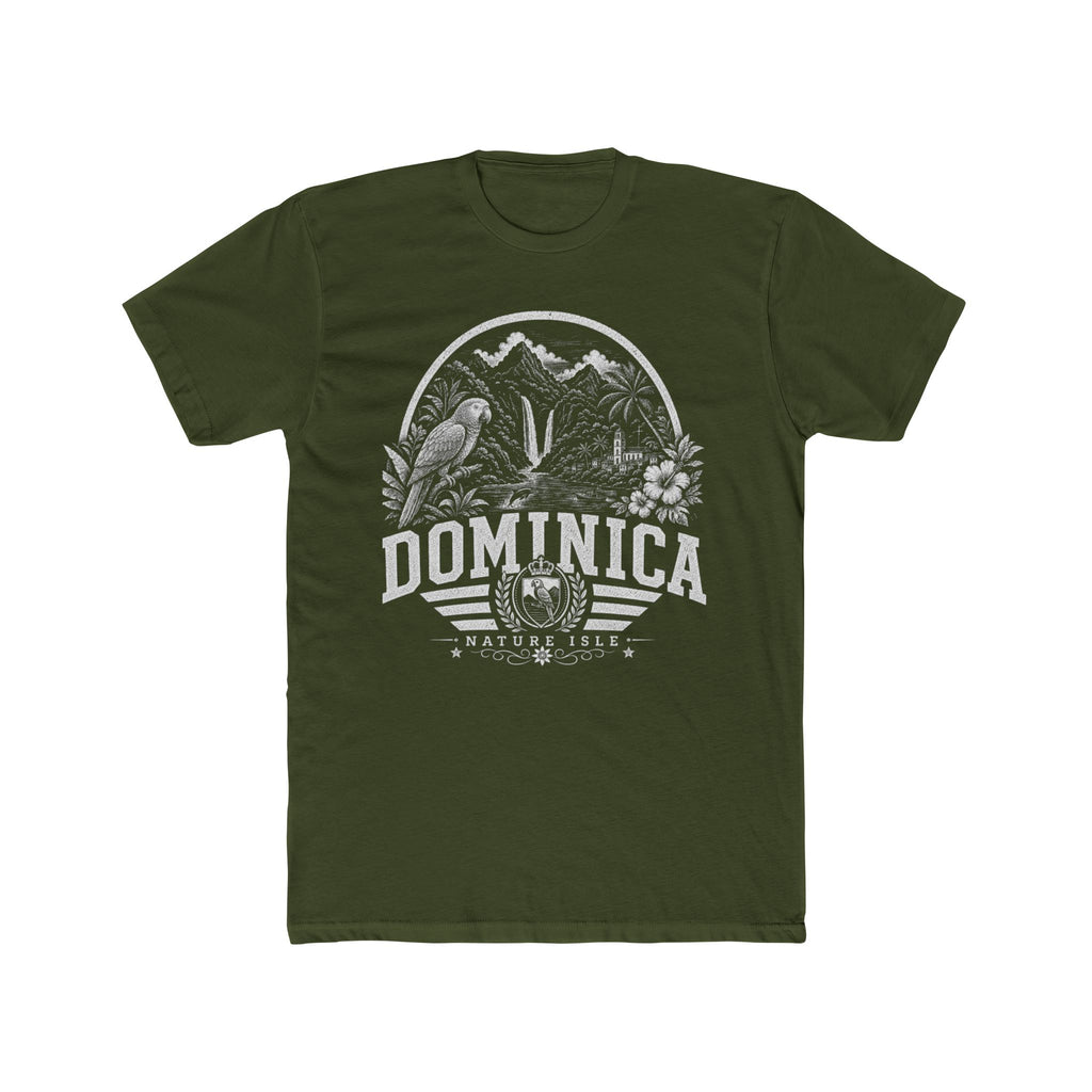 Dominica vintage landmarks men's tee — iconic landmark design | Nameshi Destinations (view 4)