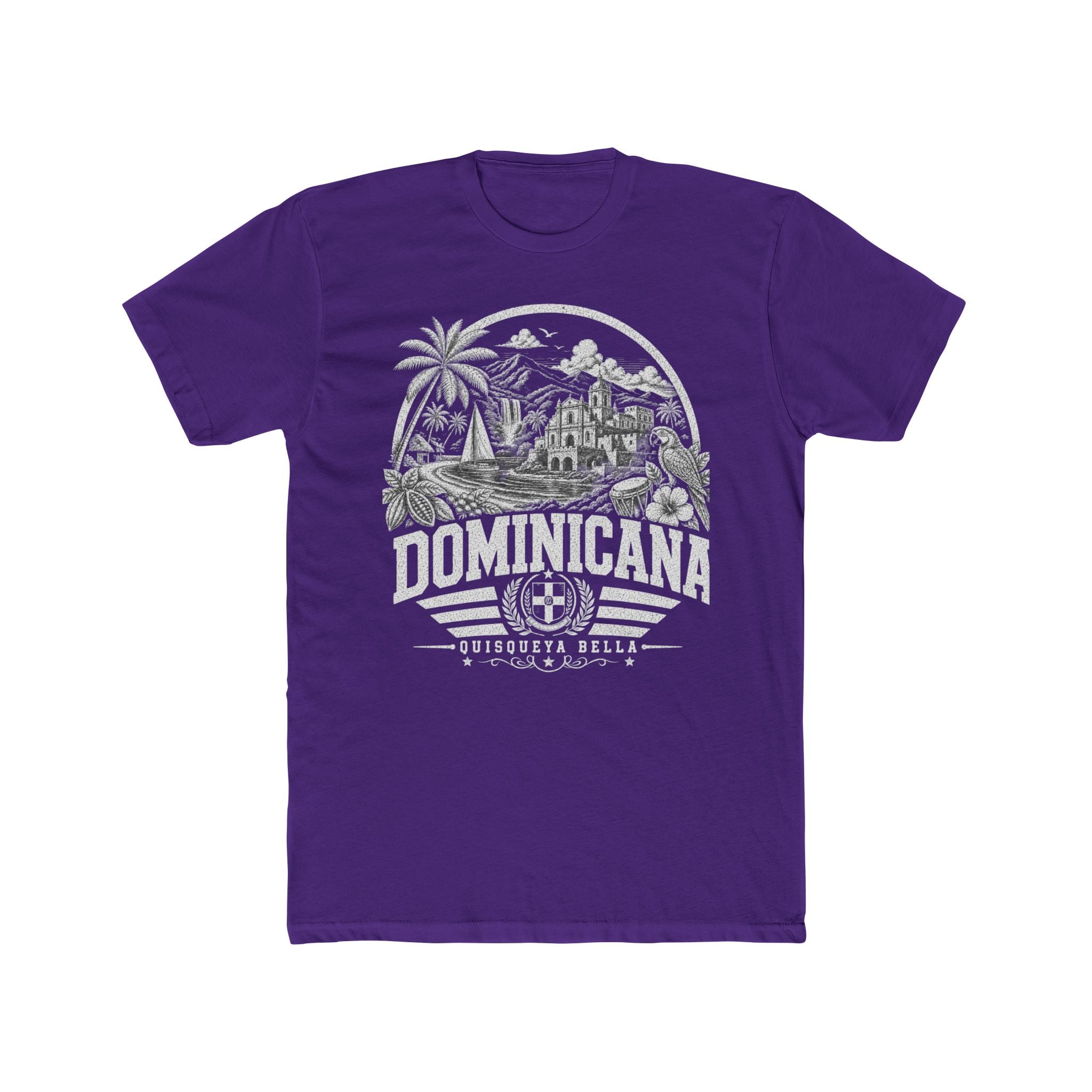 República Dominicana vintage landmarks men's tee — iconic landmark design | Nameshi Destinations (view 13)