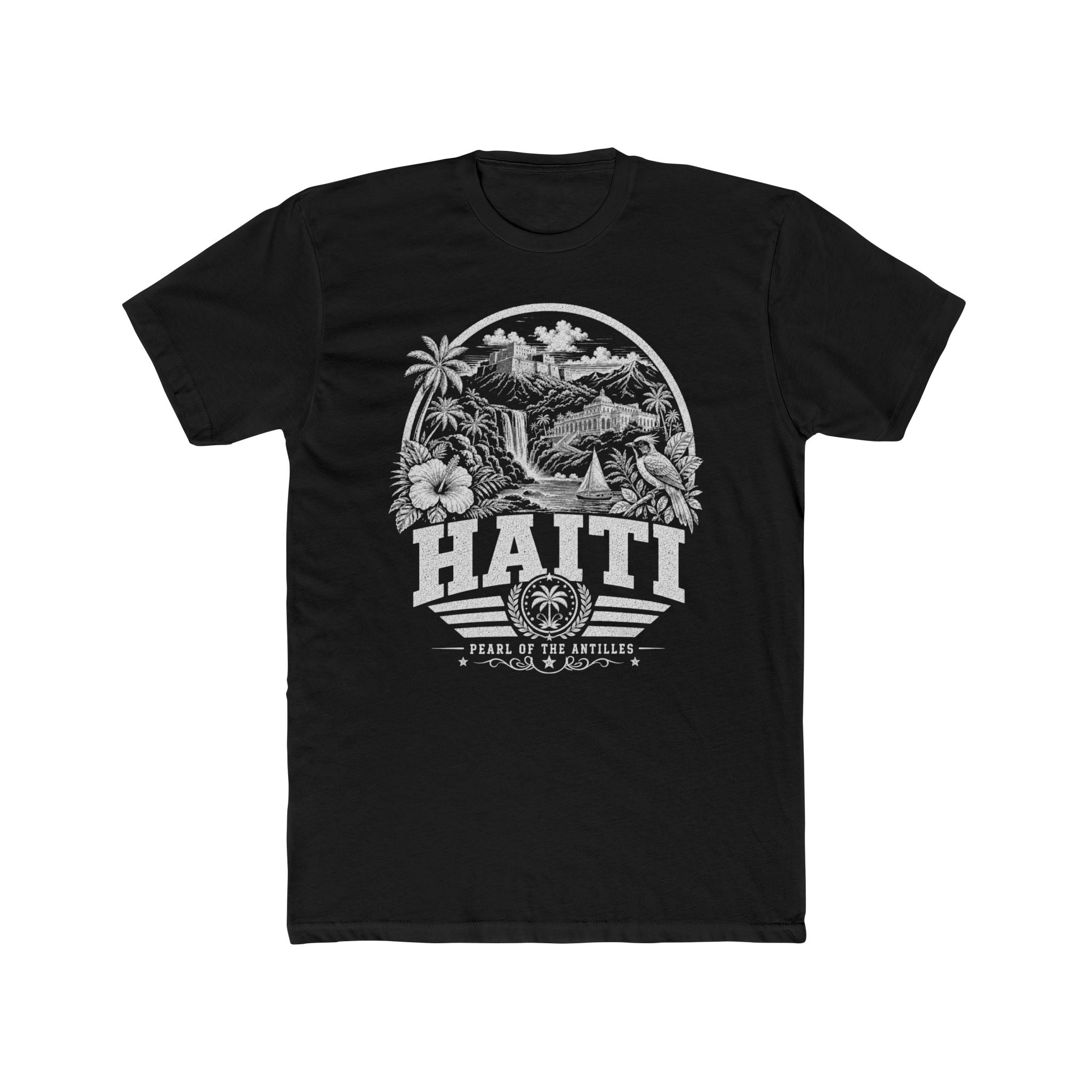 Haiti vintage landmarks men's tee — iconic landmark design | Nameshi Destinations (view 2)