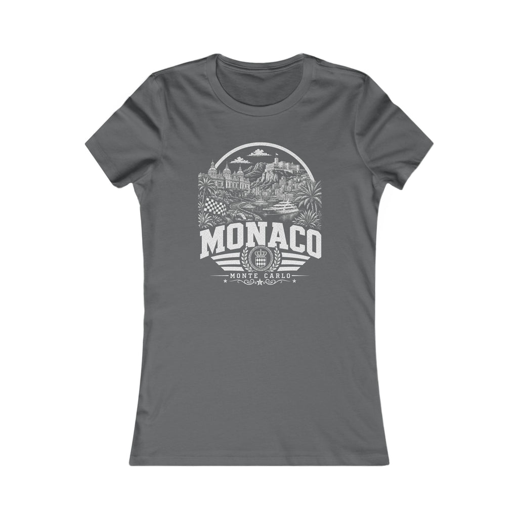 Monaco vintage landmarks women's tee — iconic landmark design | Nameshi Destinations (view 11)