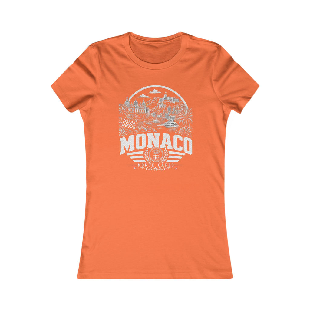Monaco vintage landmarks women's tee — iconic landmark design | Nameshi Destinations (view 12)