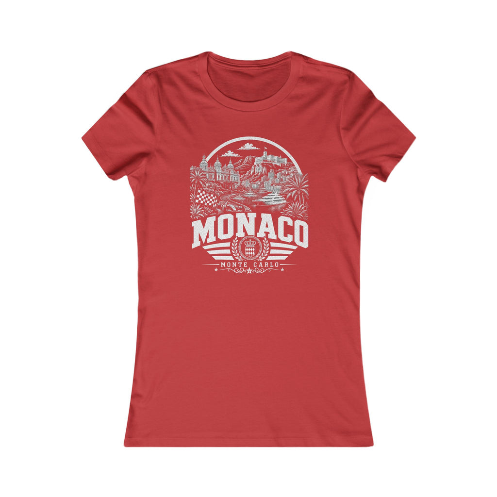 Monaco vintage landmarks women's tee — iconic landmark design | Nameshi Destinations (view 9)