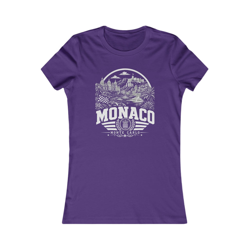 Monaco vintage landmarks women's tee — iconic landmark design | Nameshi Destinations (view 6)