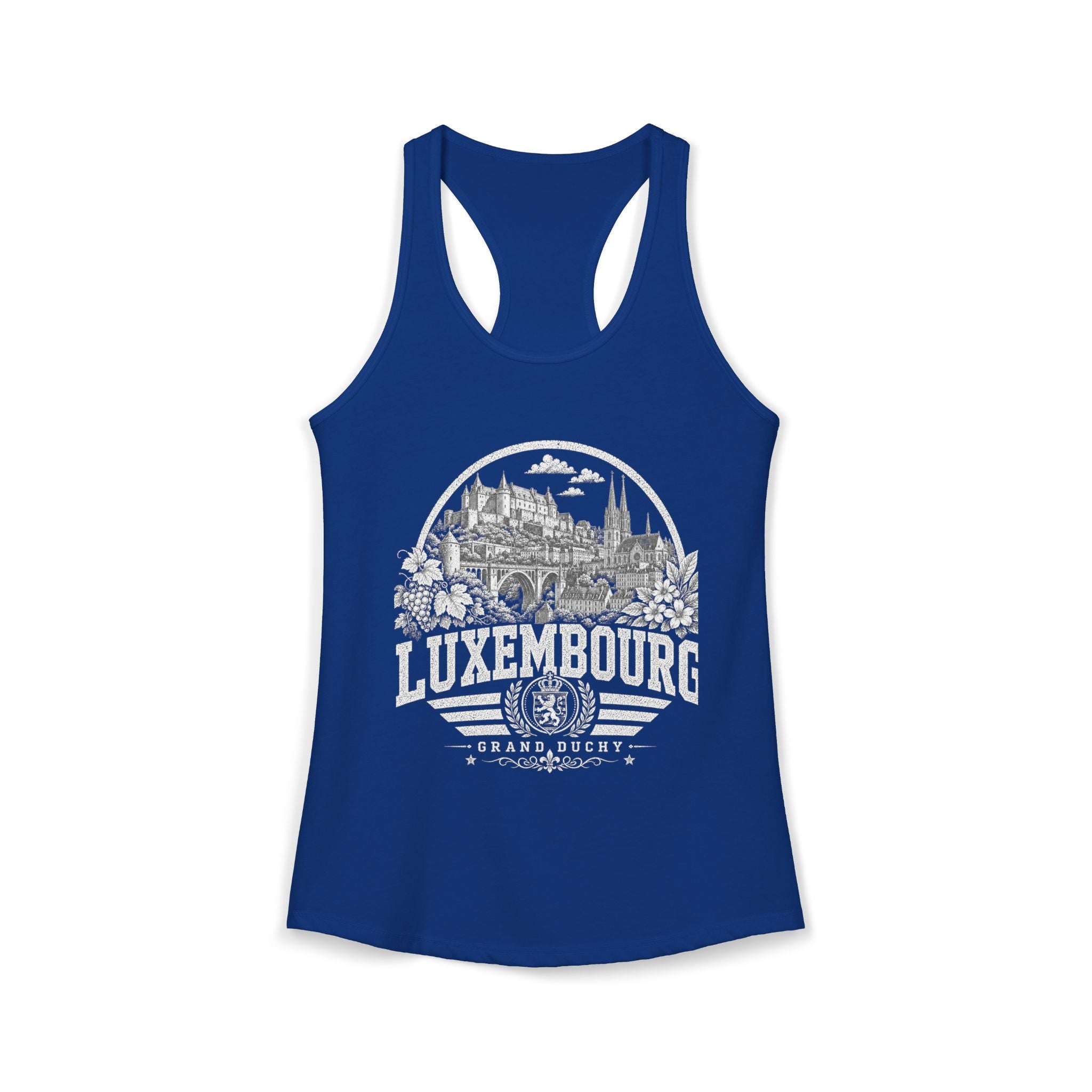 Luxembourg vintage landmarks tank top — iconic landmark design | Nameshi Destinations (view 11)