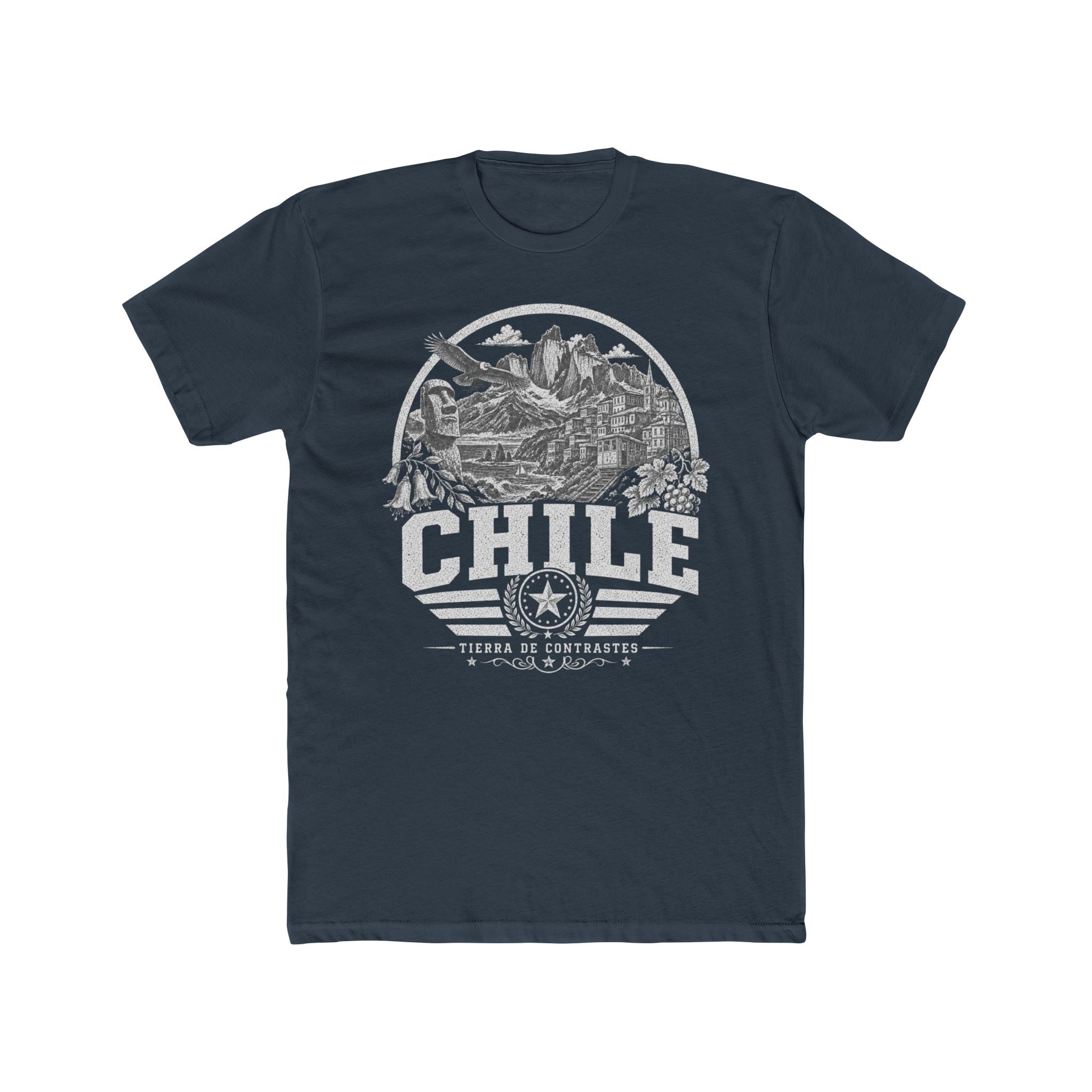 Chile vintage landmarks men's tee — iconic landmark design | Nameshi Destinations (view 8)