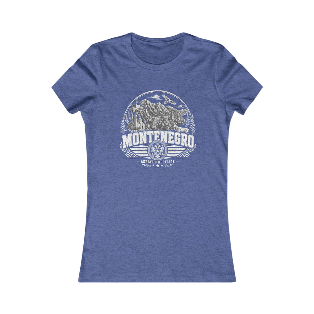 Montenegro vintage landmarks women's tee — iconic landmark design | Nameshi Destinations (view 13)