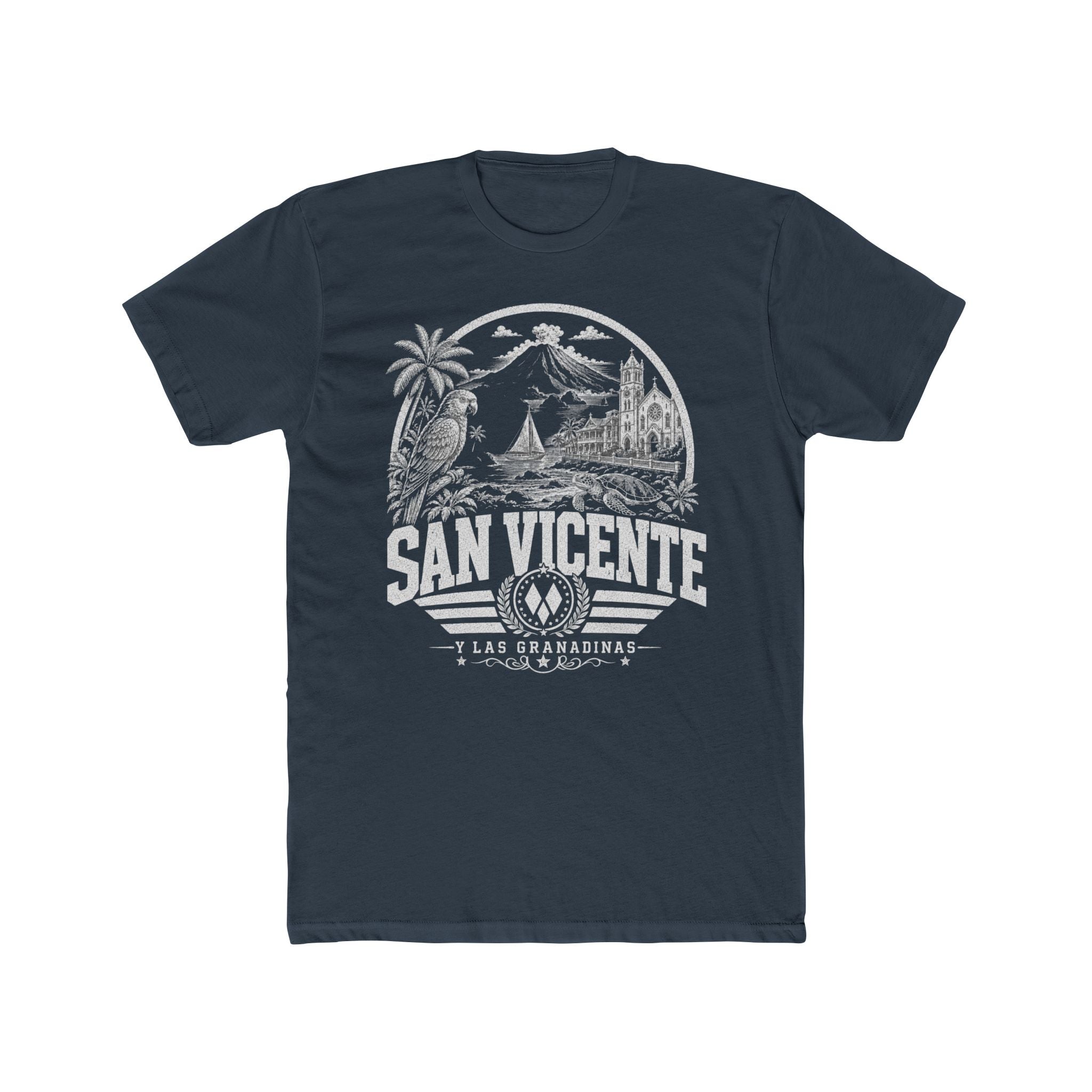 San Vicente vintage landmarks men's tee — iconic landmark design | Nameshi Destinations (view 8)