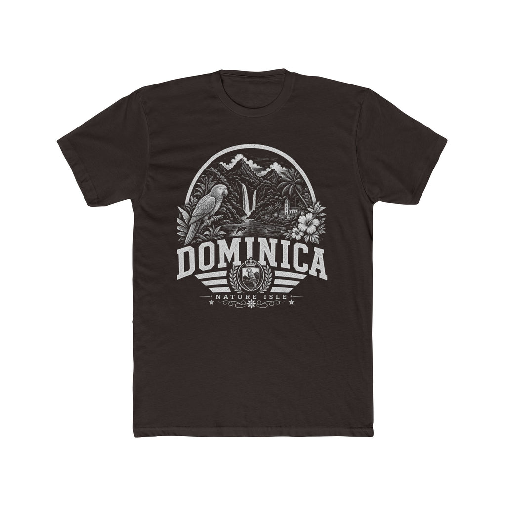 Dominica vintage landmarks men's tee — iconic landmark design | Nameshi Destinations (view 1)