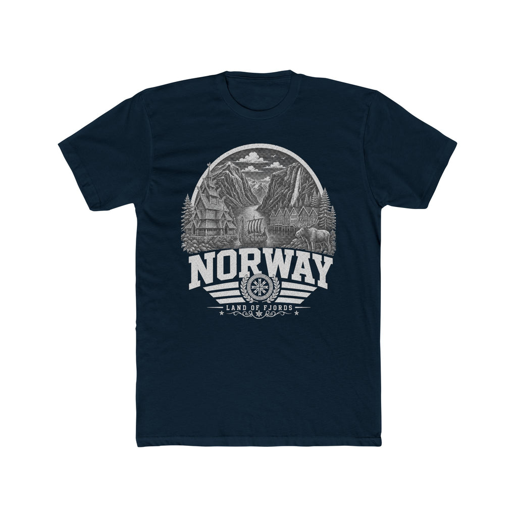 Norway vintage landmarks men's tee — iconic landmark design | Nameshi Destinations (view 12)