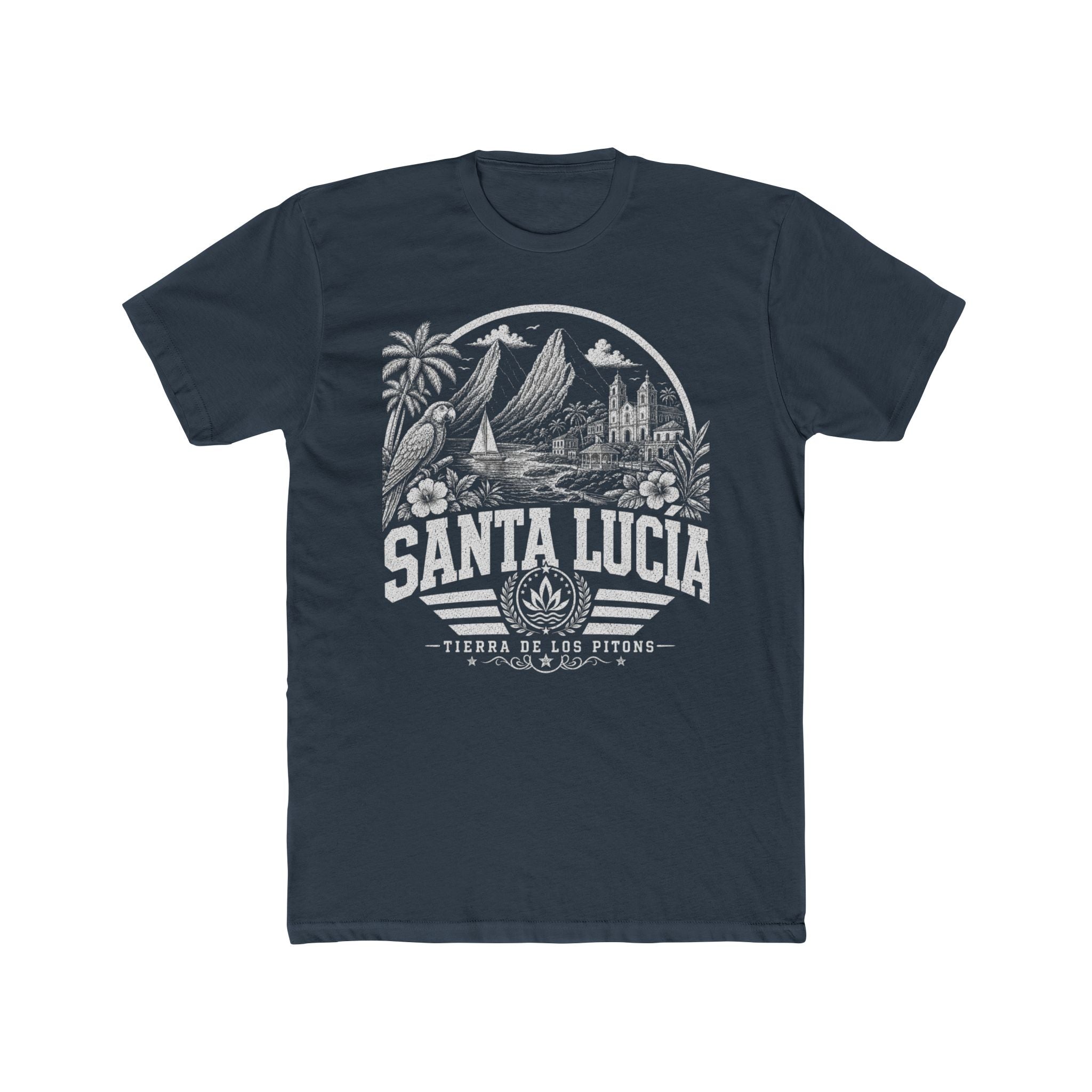 Santa Lucía vintage landmarks men's tee — iconic landmark design | Nameshi Destinations (view 8)