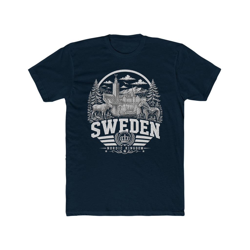 Sweden vintage landmarks men's tee — iconic landmark design | Nameshi Destinations (view 12)
