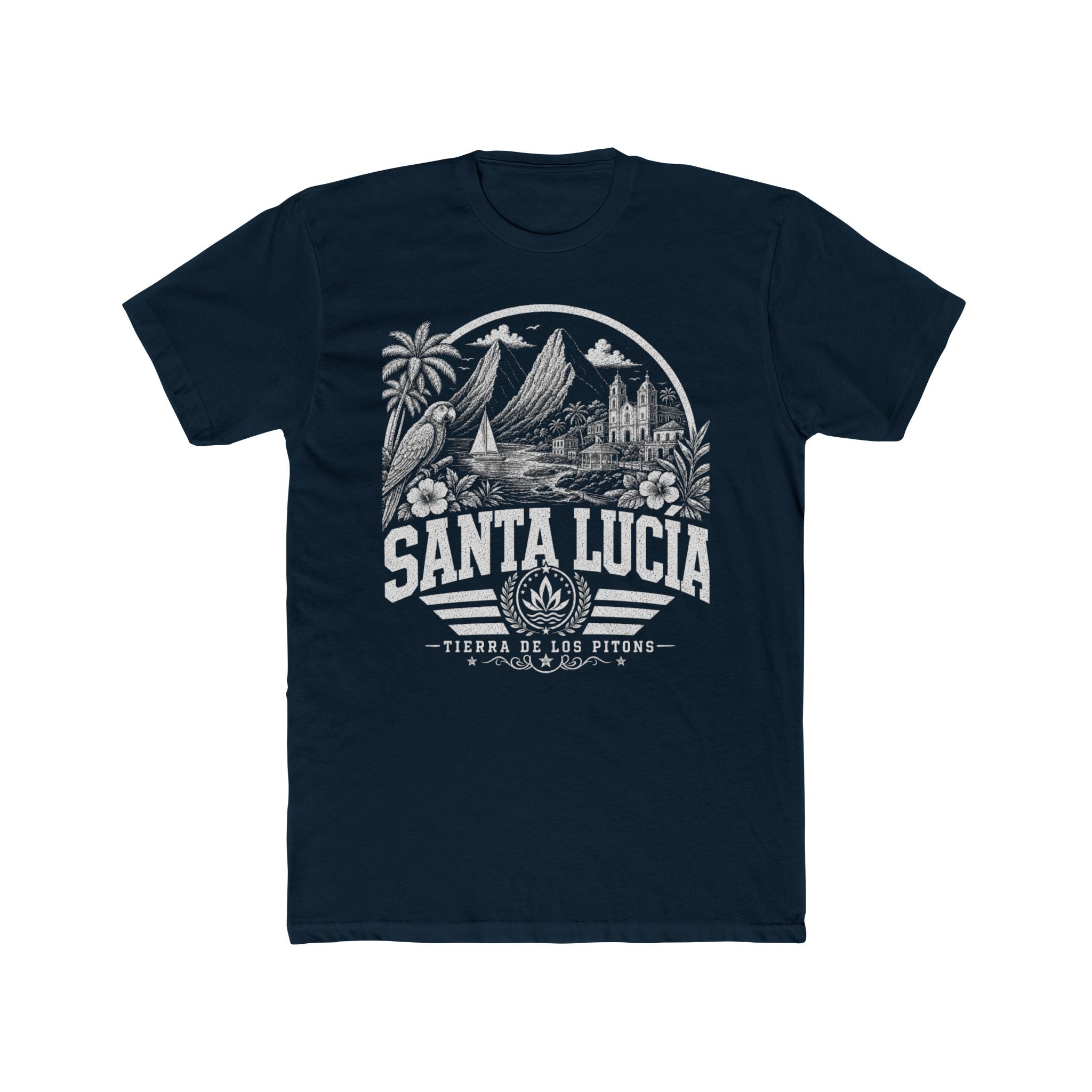 Santa Lucía vintage landmarks men's tee — iconic landmark design | Nameshi Destinations (view 12)
