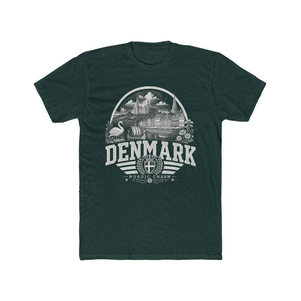 Denmark vintage landmarks men's tee — iconic landmark design | Nameshi Destinations (view 7)