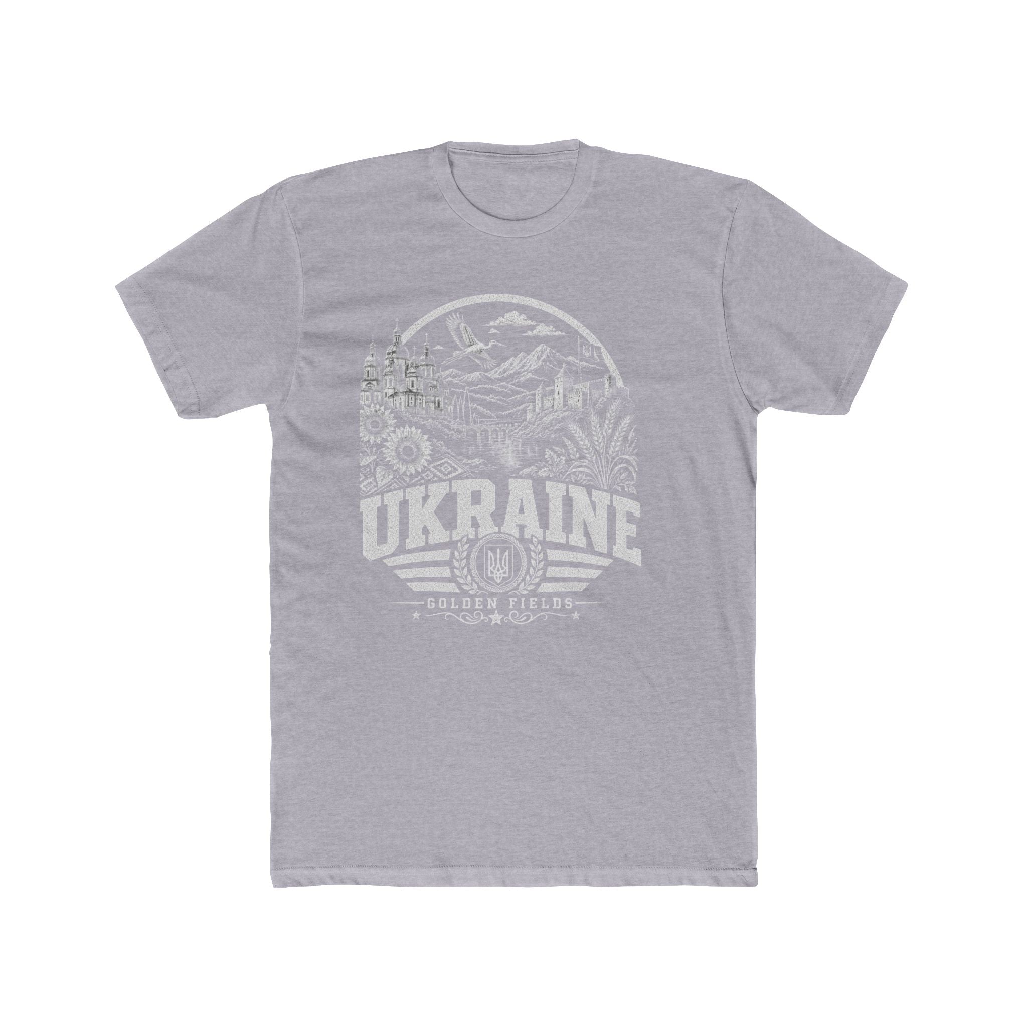 Ukraine vintage landmarks men's tee — iconic landmark design | Nameshi Destinations (view 3)
