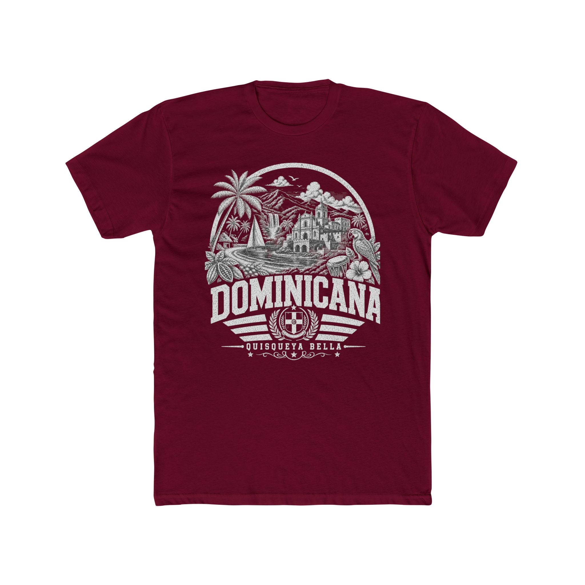 República Dominicana vintage landmarks men's tee — iconic landmark design | Nameshi Destinations (view 14)