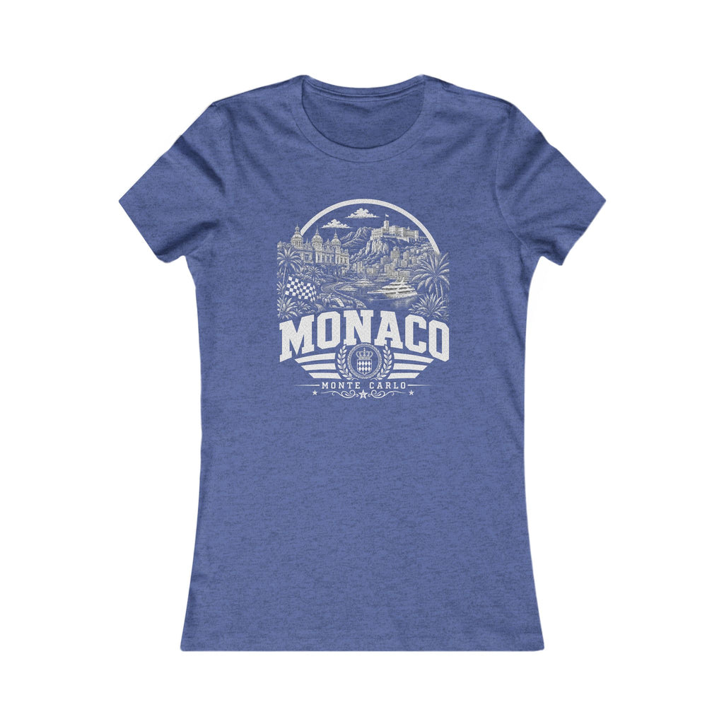 Monaco vintage landmarks women's tee — iconic landmark design | Nameshi Destinations (view 13)