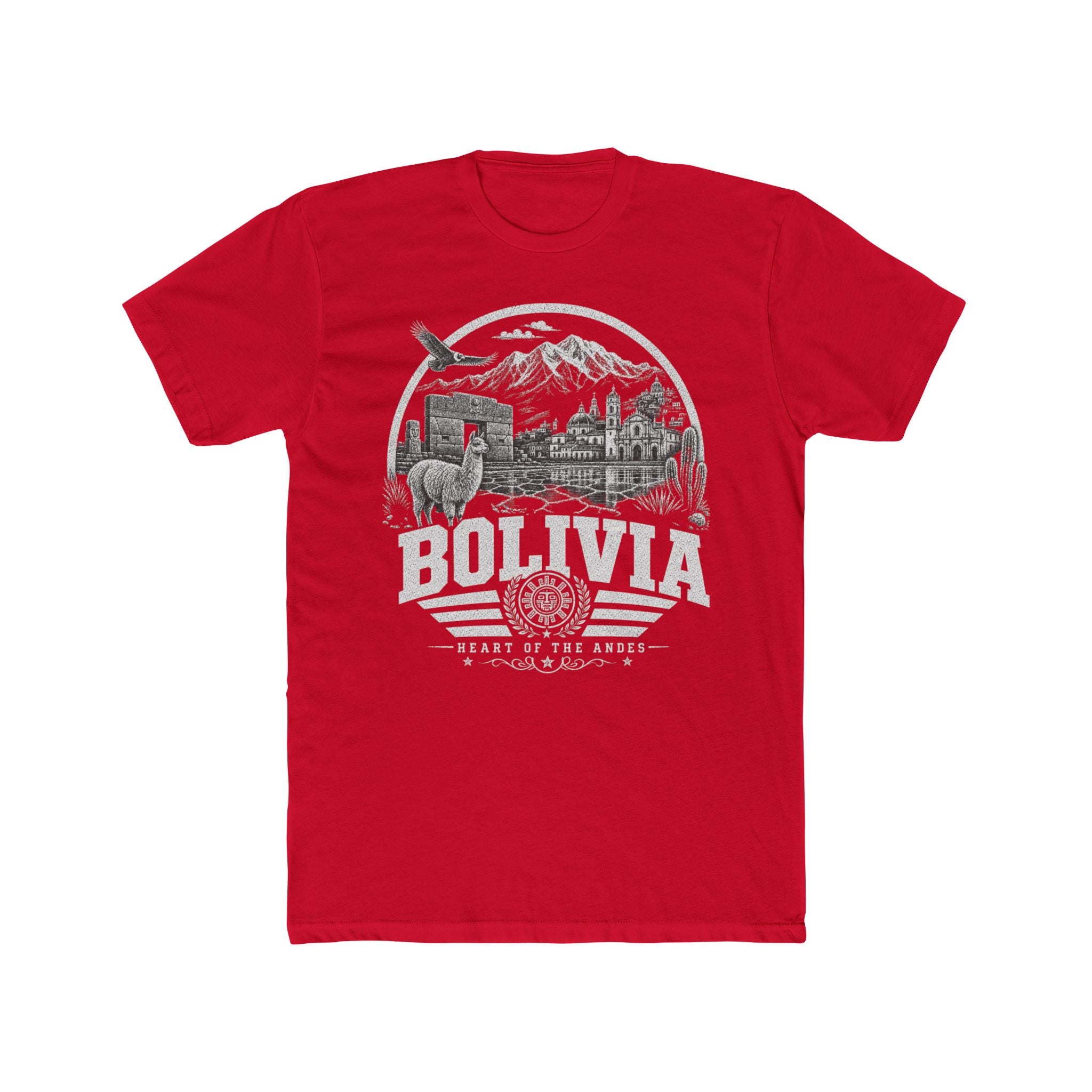 Bolivia vintage landmarks men's tee — iconic landmark design | Nameshi Destinations (view 15)