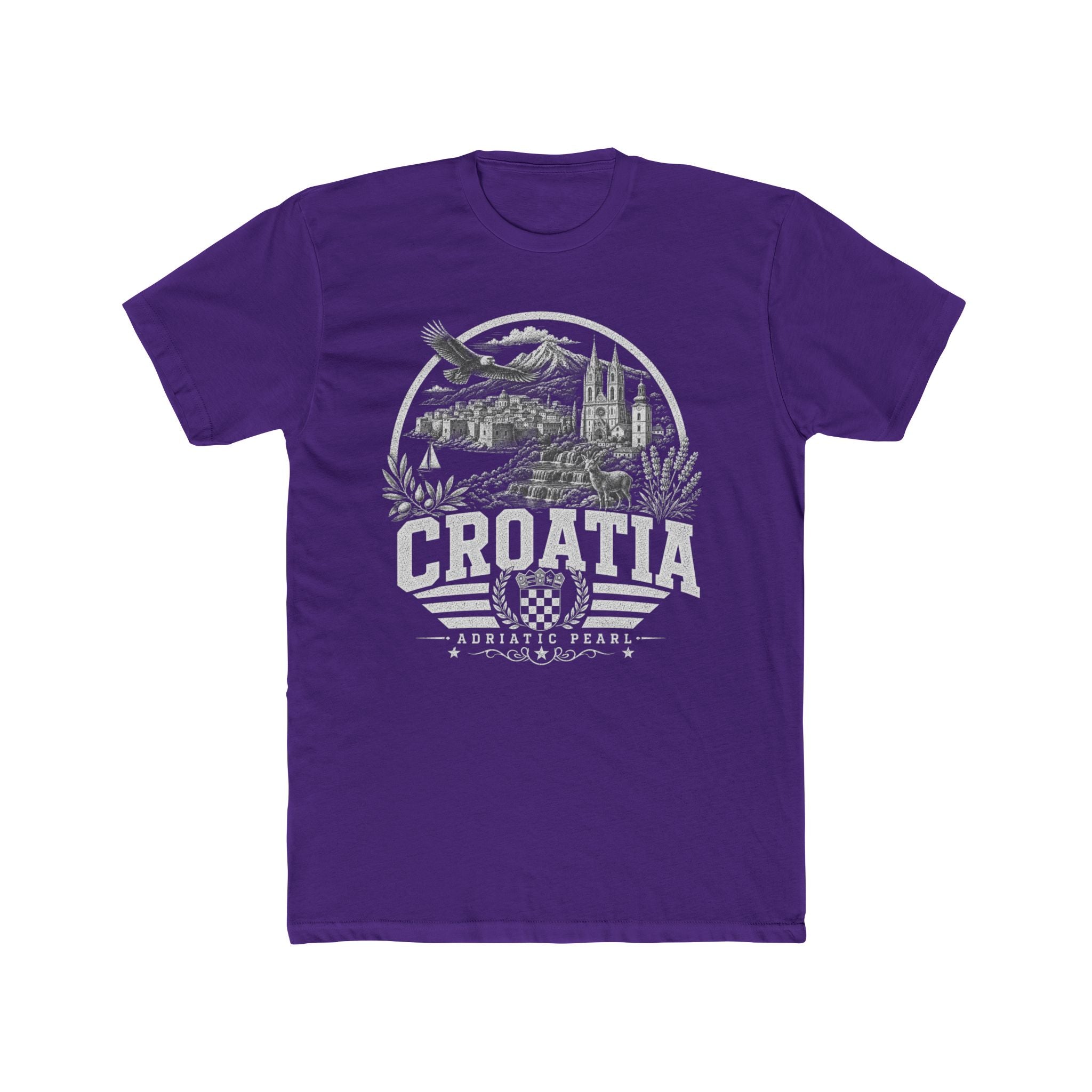 Croatia vintage landmarks men's tee — iconic landmark design | Nameshi Destinations (view 13)