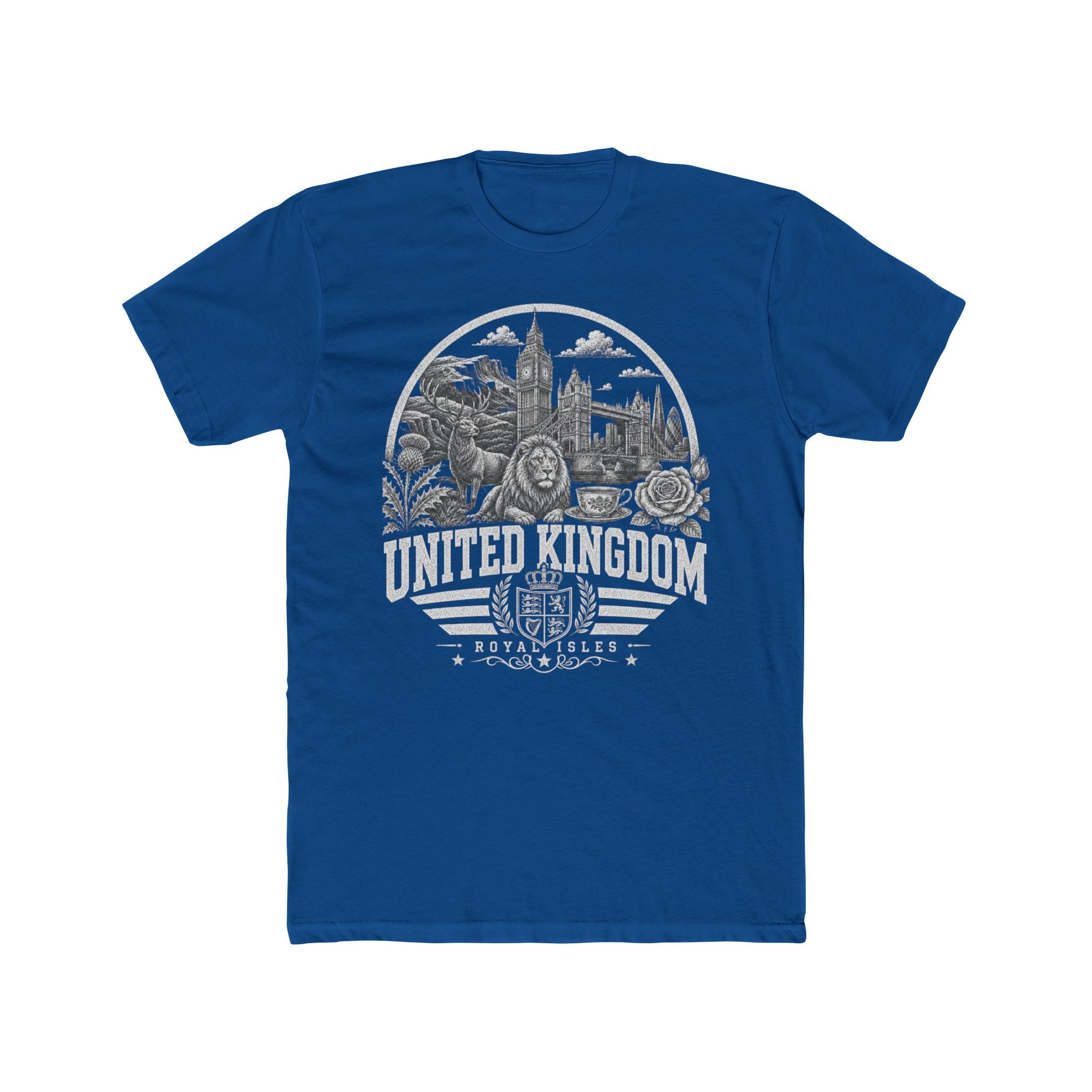 United Kingdom vintage landmarks men's tee — iconic landmark design | Nameshi Destinations (view 10)