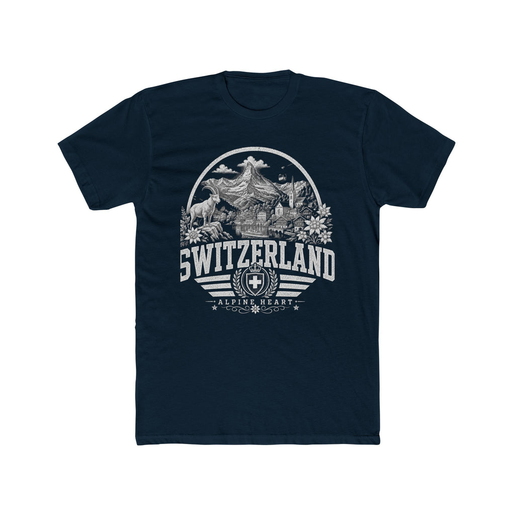 Switzerland vintage landmarks men's tee — iconic landmark design | Nameshi Destinations (view 12)