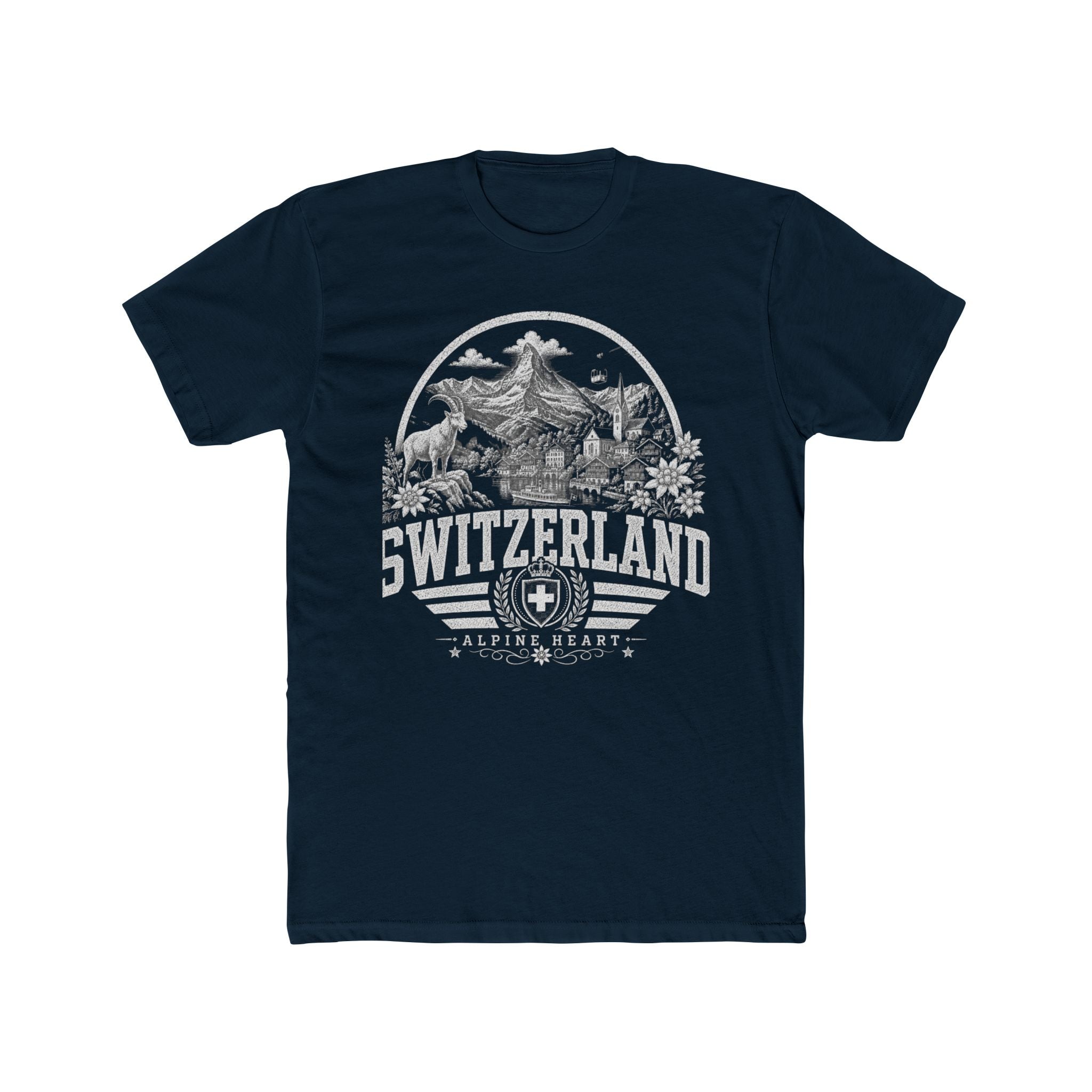 Switzerland vintage landmarks men's tee — iconic landmark design | Nameshi Destinations (view 12)