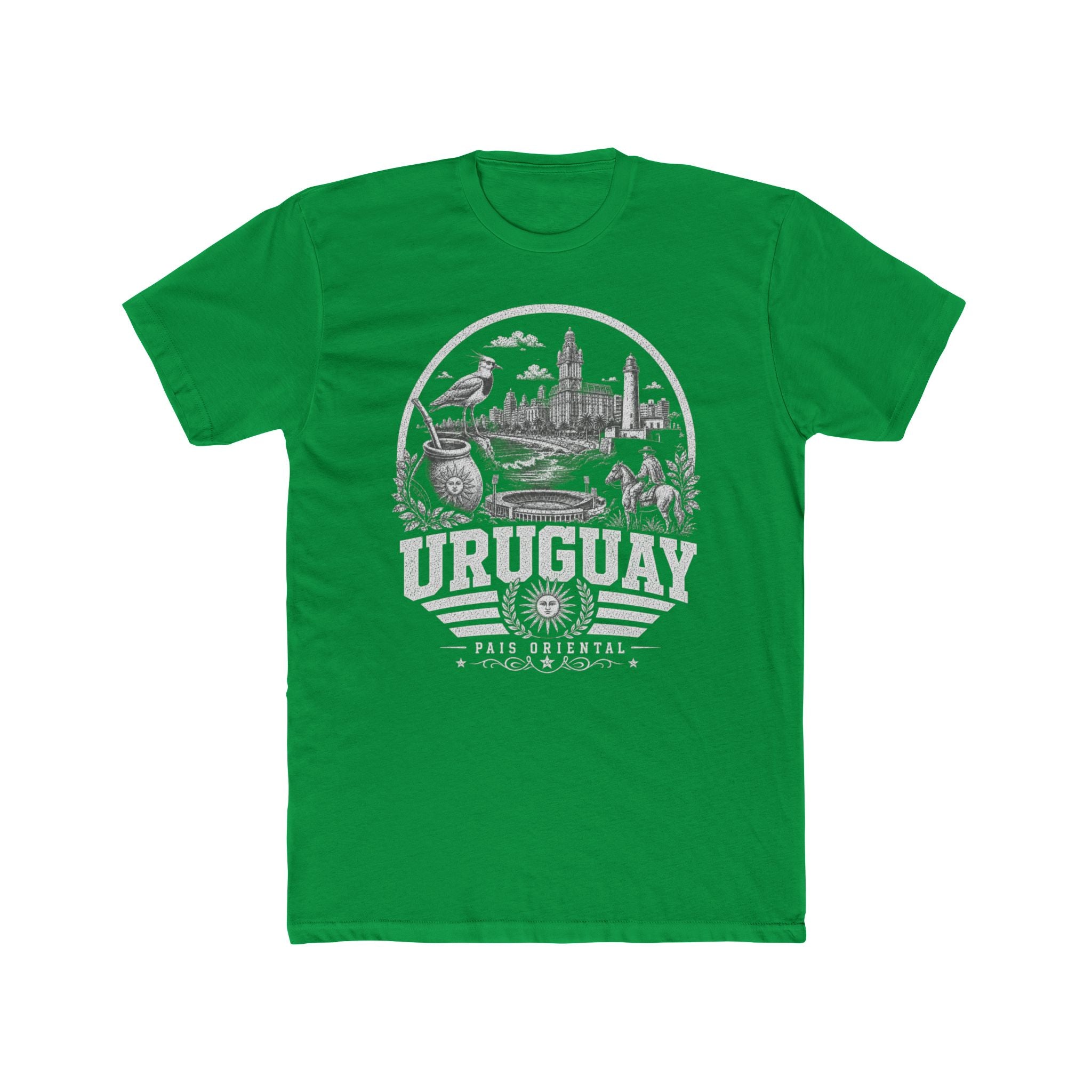 Uruguay vintage landmarks men's tee — iconic landmark design | Nameshi Destinations (view 6)