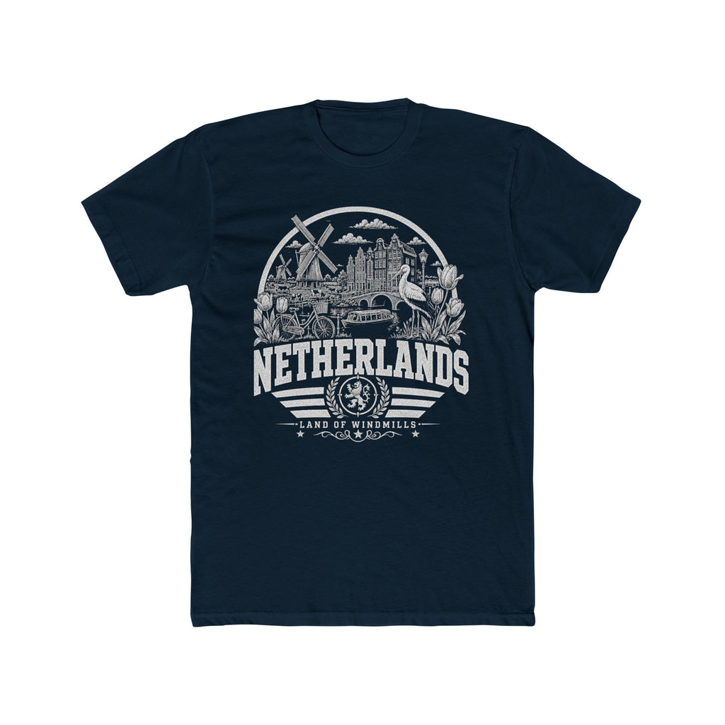 Netherlands vintage landmarks men's tee — iconic landmark design | Nameshi Destinations (view 12)