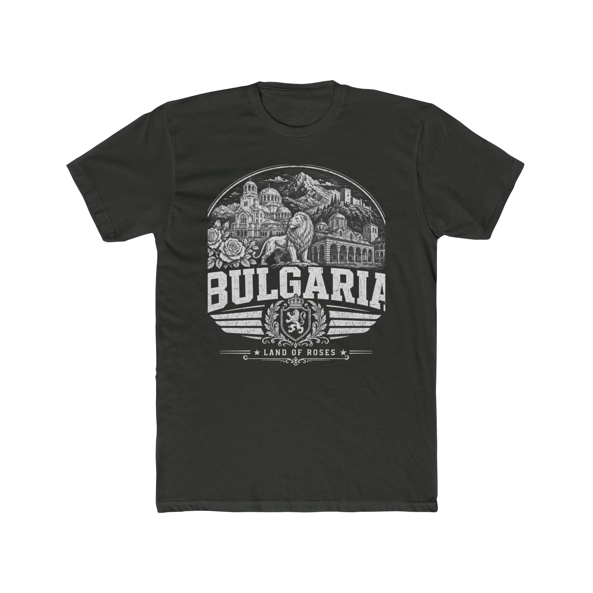 Bulgaria vintage landmarks men's tee — iconic landmark design | Nameshi Destinations (view 5)