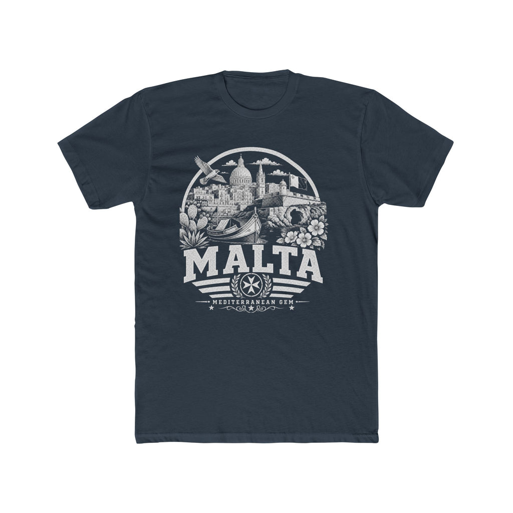 Malta vintage landmarks men's tee — iconic landmark design | Nameshi Destinations (view 8)