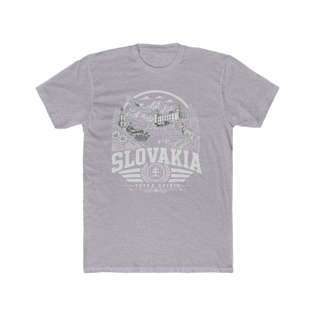 Slovakia vintage landmarks men's tee — iconic landmark design | Nameshi Destinations (view 3)