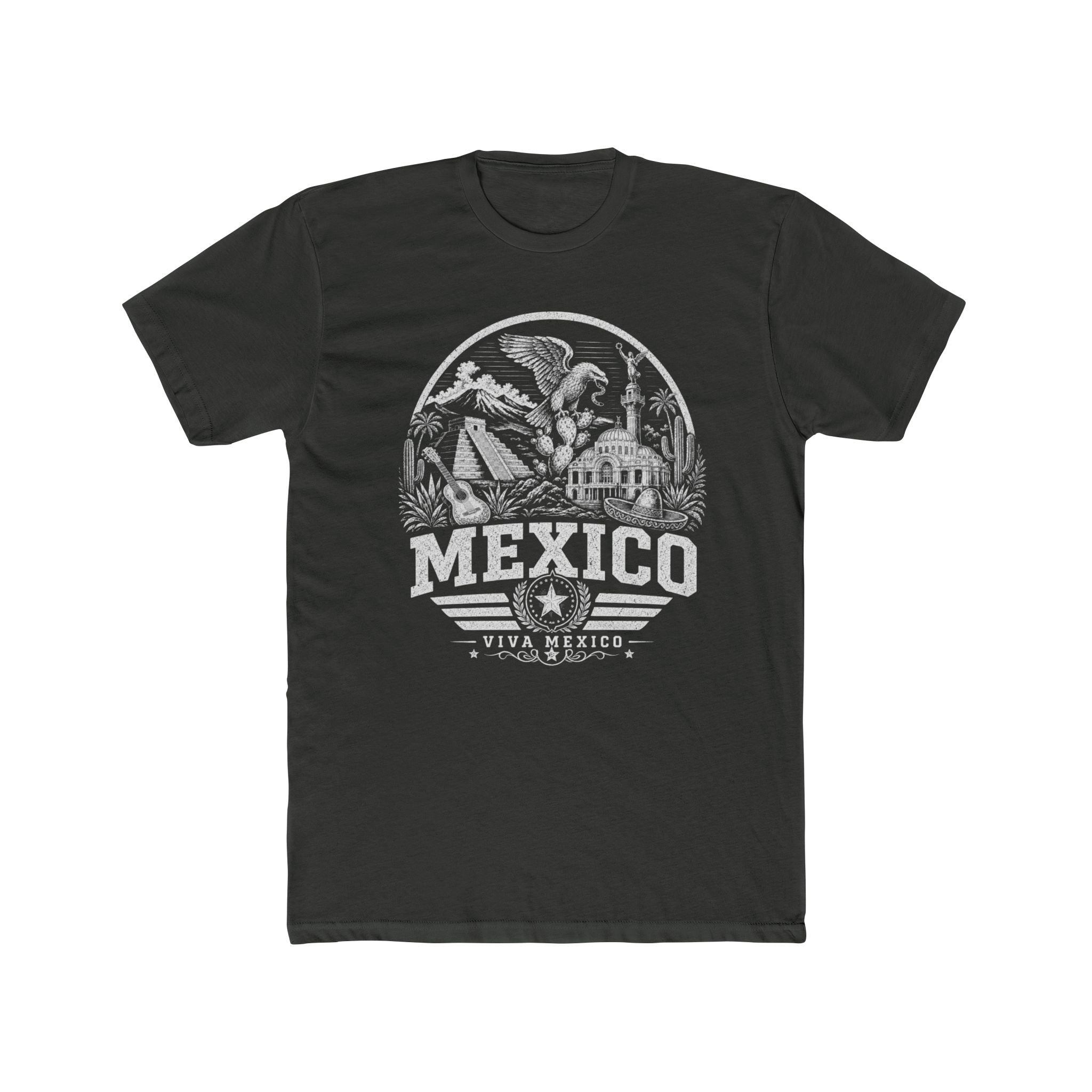 Mexico vintage landmarks men's tee — iconic landmark design | Nameshi Destinations (view 4)