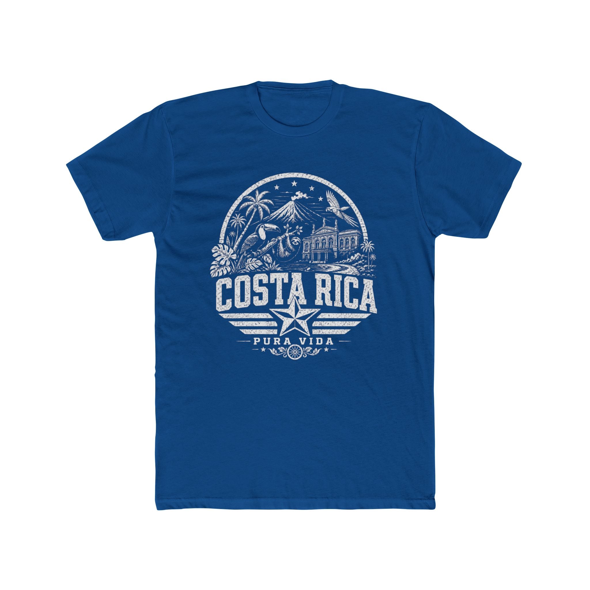 Costa Rica vintage landmarks men's tee — iconic landmark design | Nameshi Destinations (view 10)