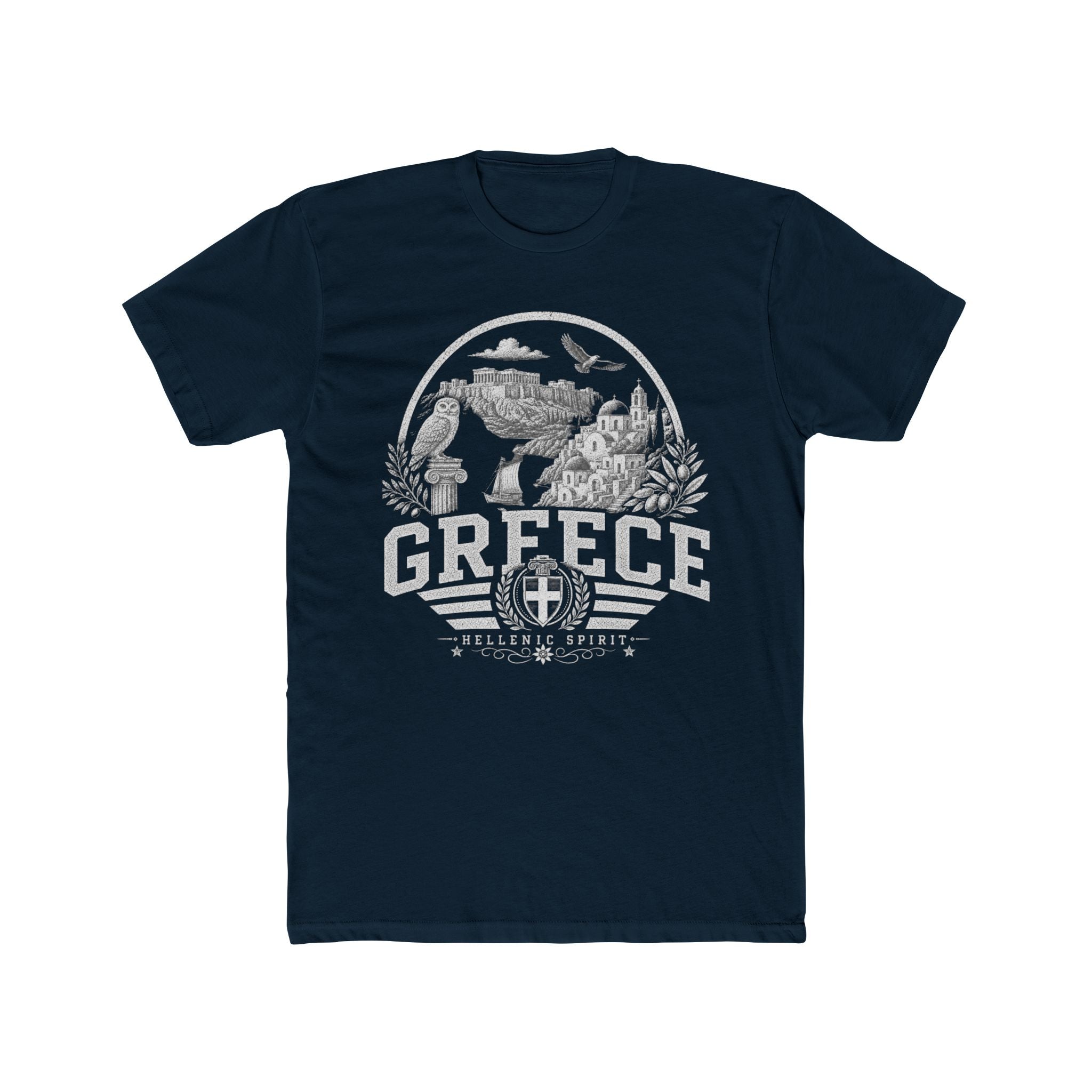 Greece vintage landmarks men's tee — iconic landmark design | Nameshi Destinations (view 12)