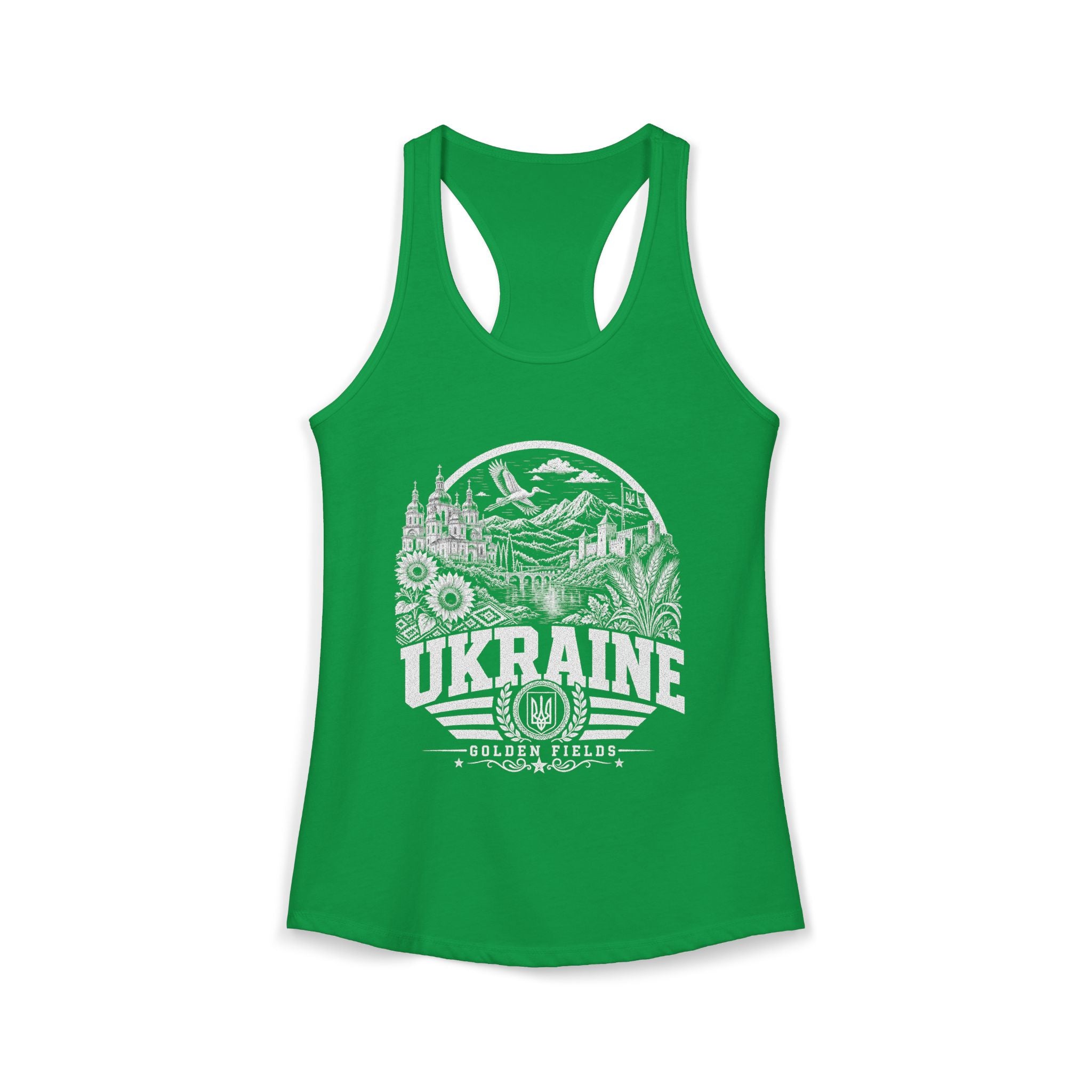 Ukraine vintage landmarks tank top — iconic landmark design | Nameshi Destinations (view 7)