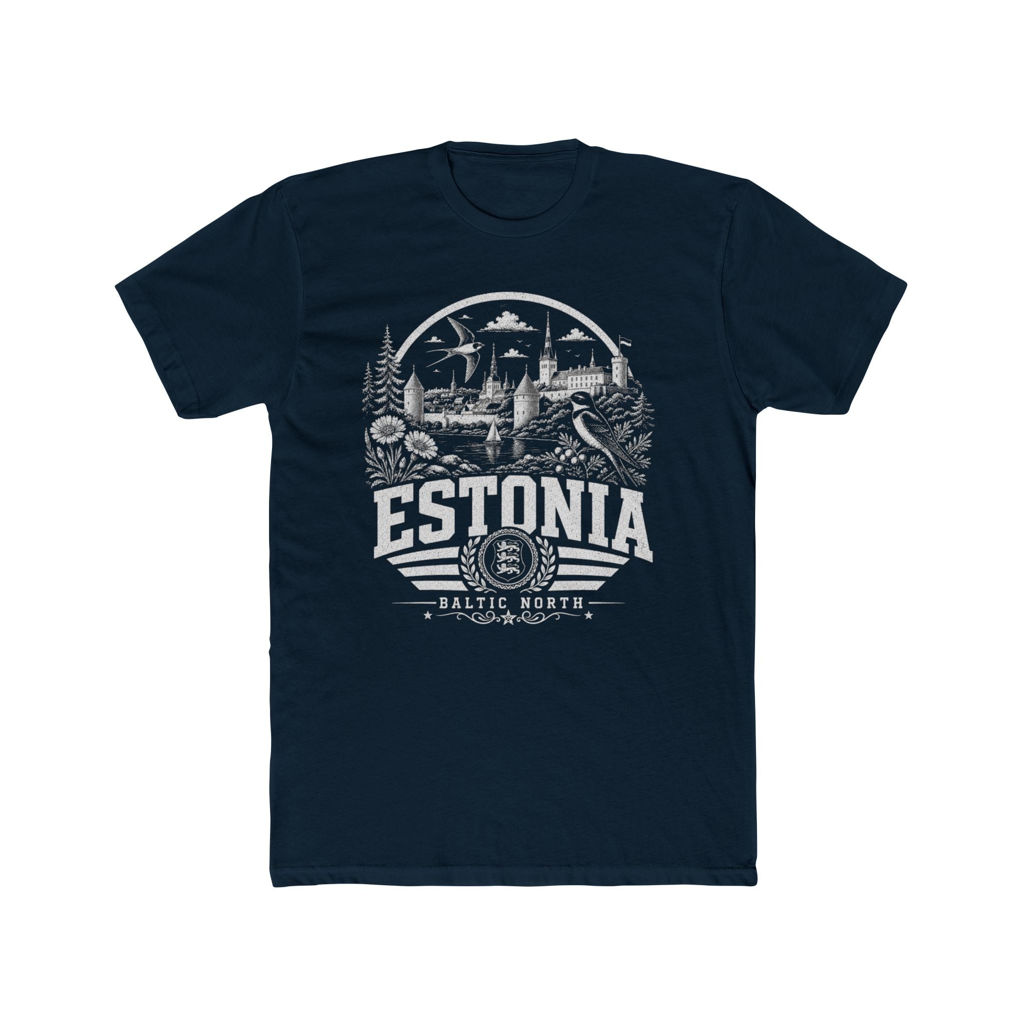 Estonia vintage landmarks men's tee — iconic landmark design | Nameshi Destinations (view 12)