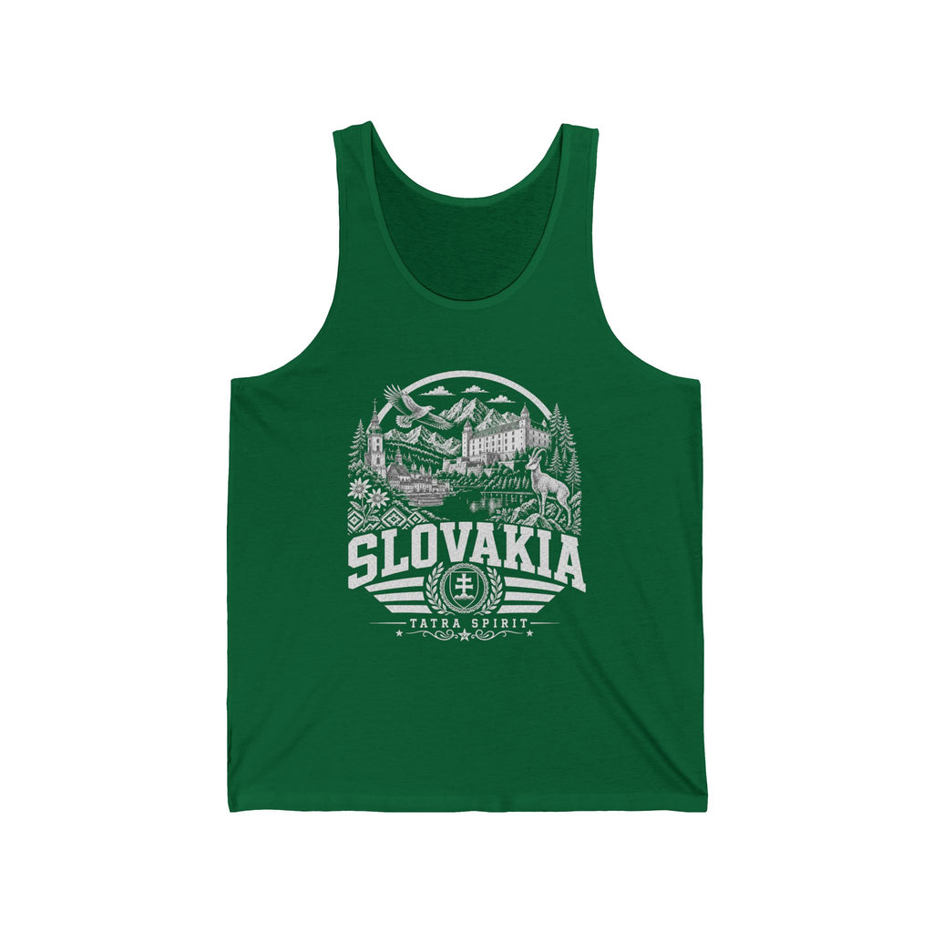 Slovakia vintage landmarks men's tank top — iconic landmark design | Nameshi Destinations (view 20)