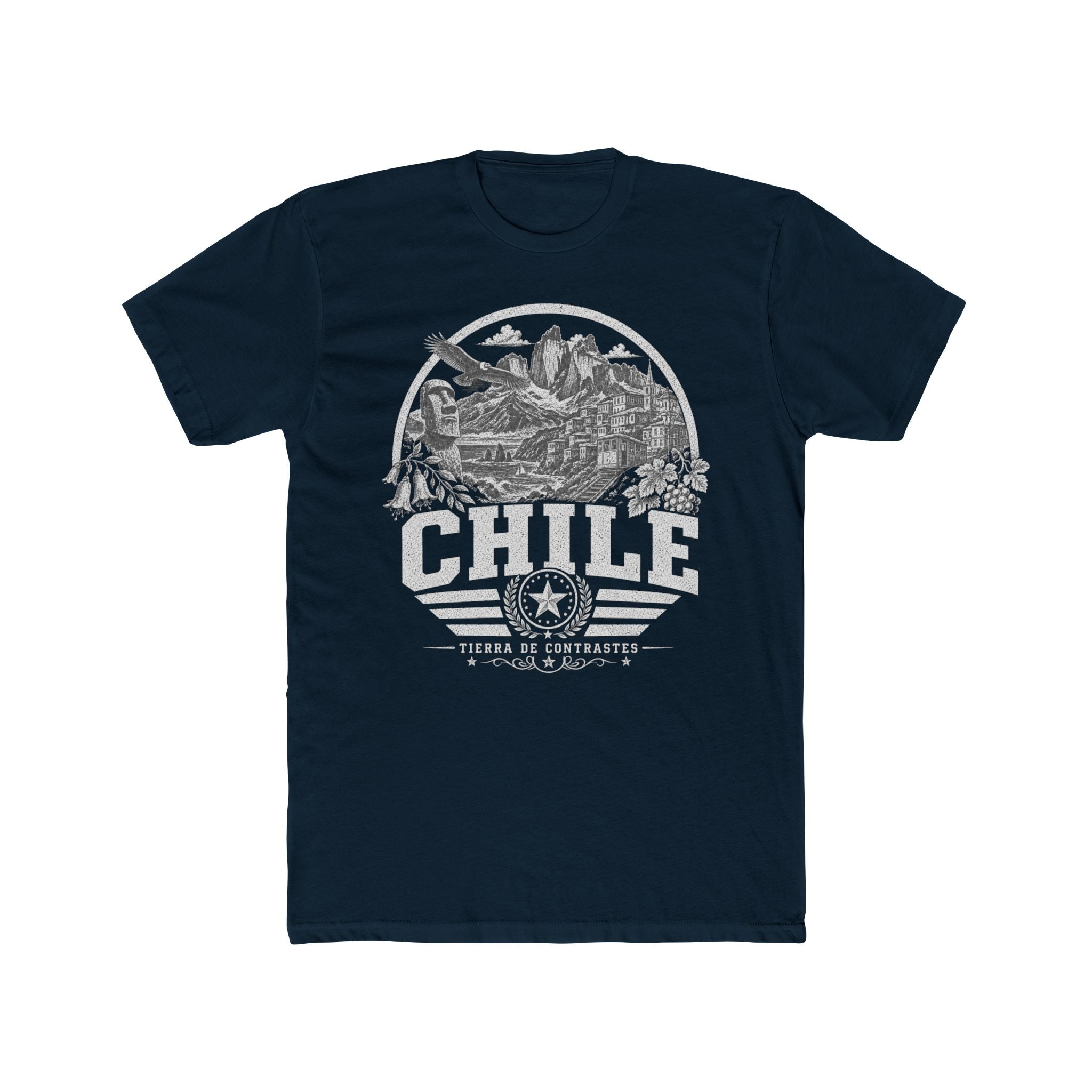 Chile vintage landmarks men's tee — iconic landmark design | Nameshi Destinations (view 12)