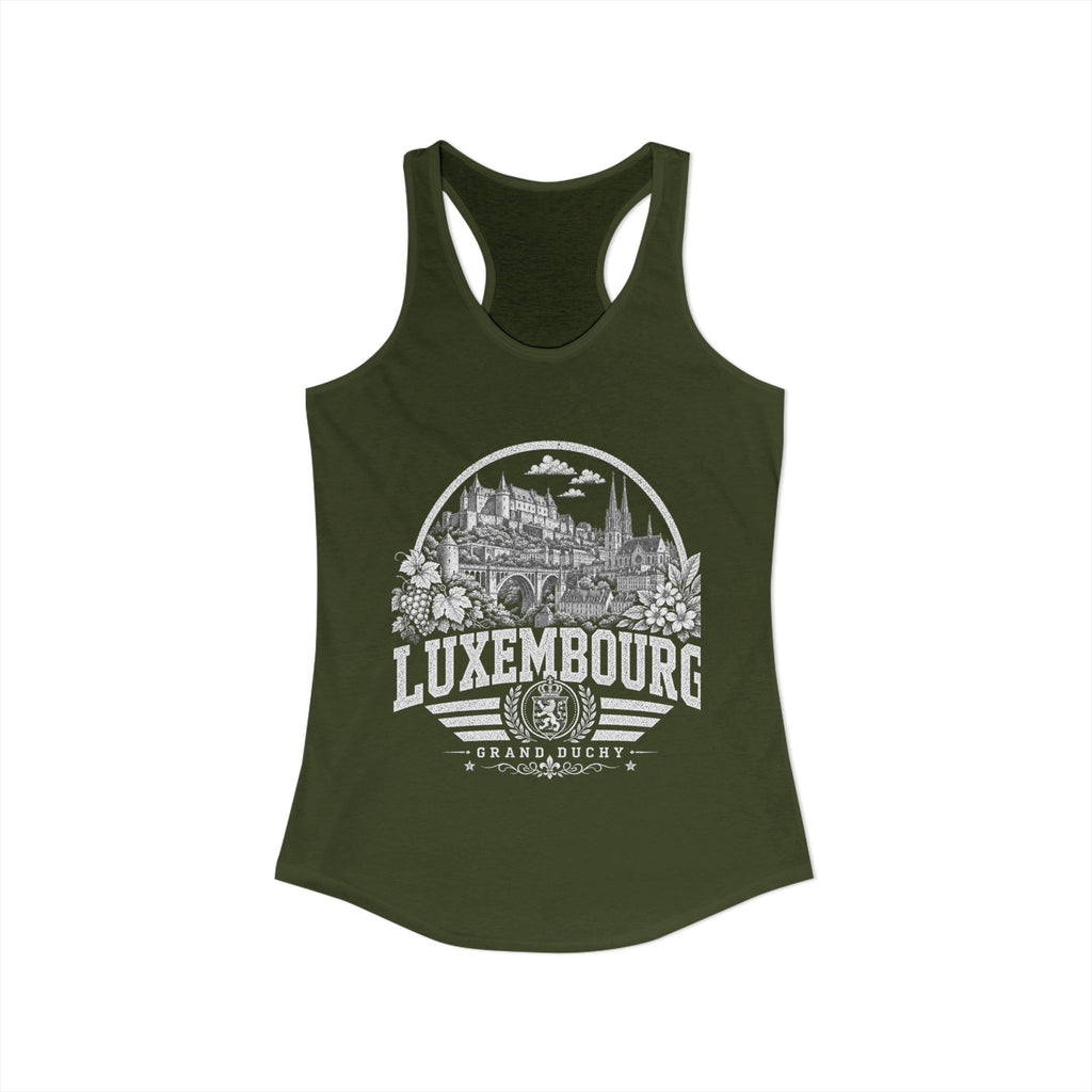 Luxembourg vintage landmarks tank top — iconic landmark design | Nameshi Destinations (view 30)