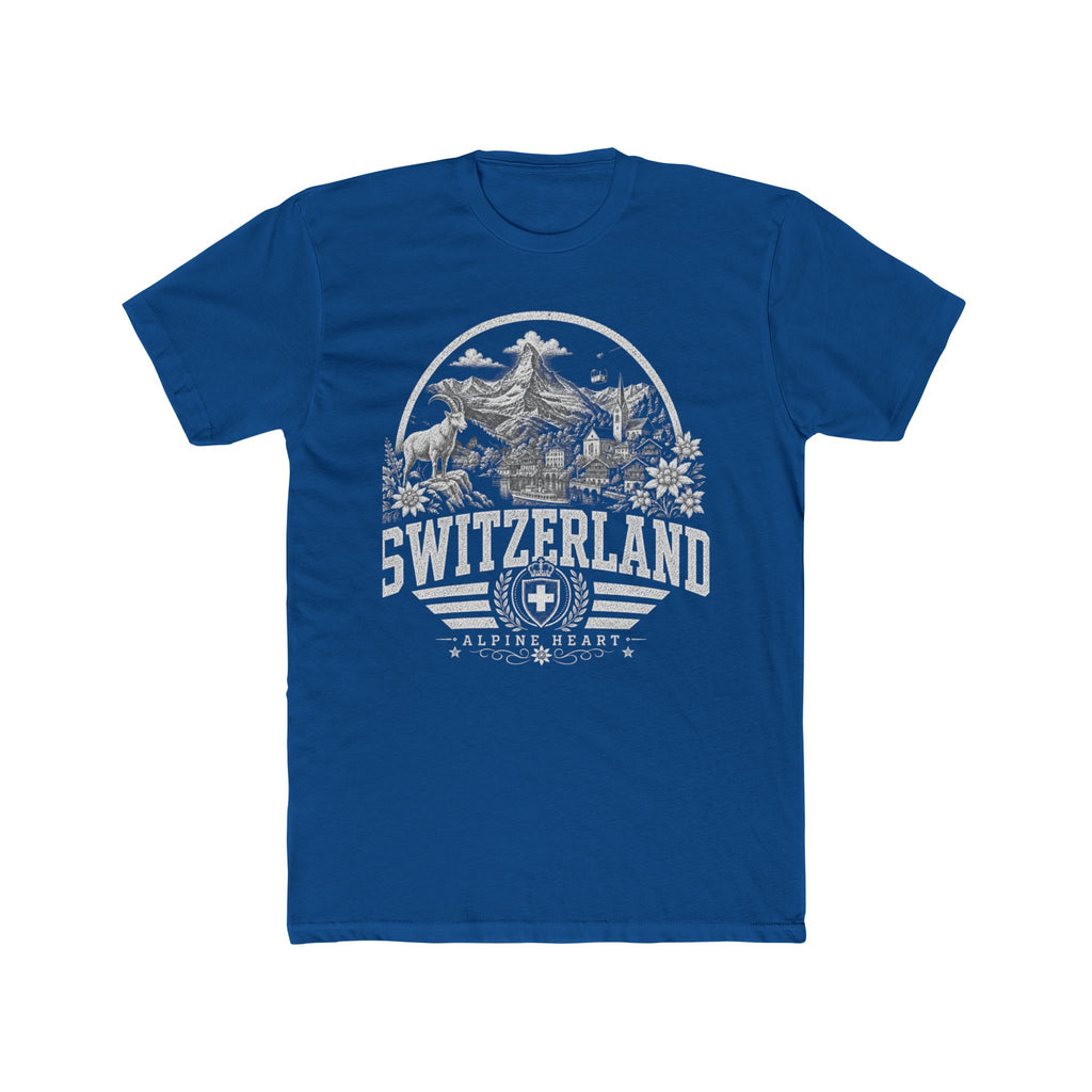 Switzerland vintage landmarks men's tee — iconic landmark design | Nameshi Destinations (view 10)