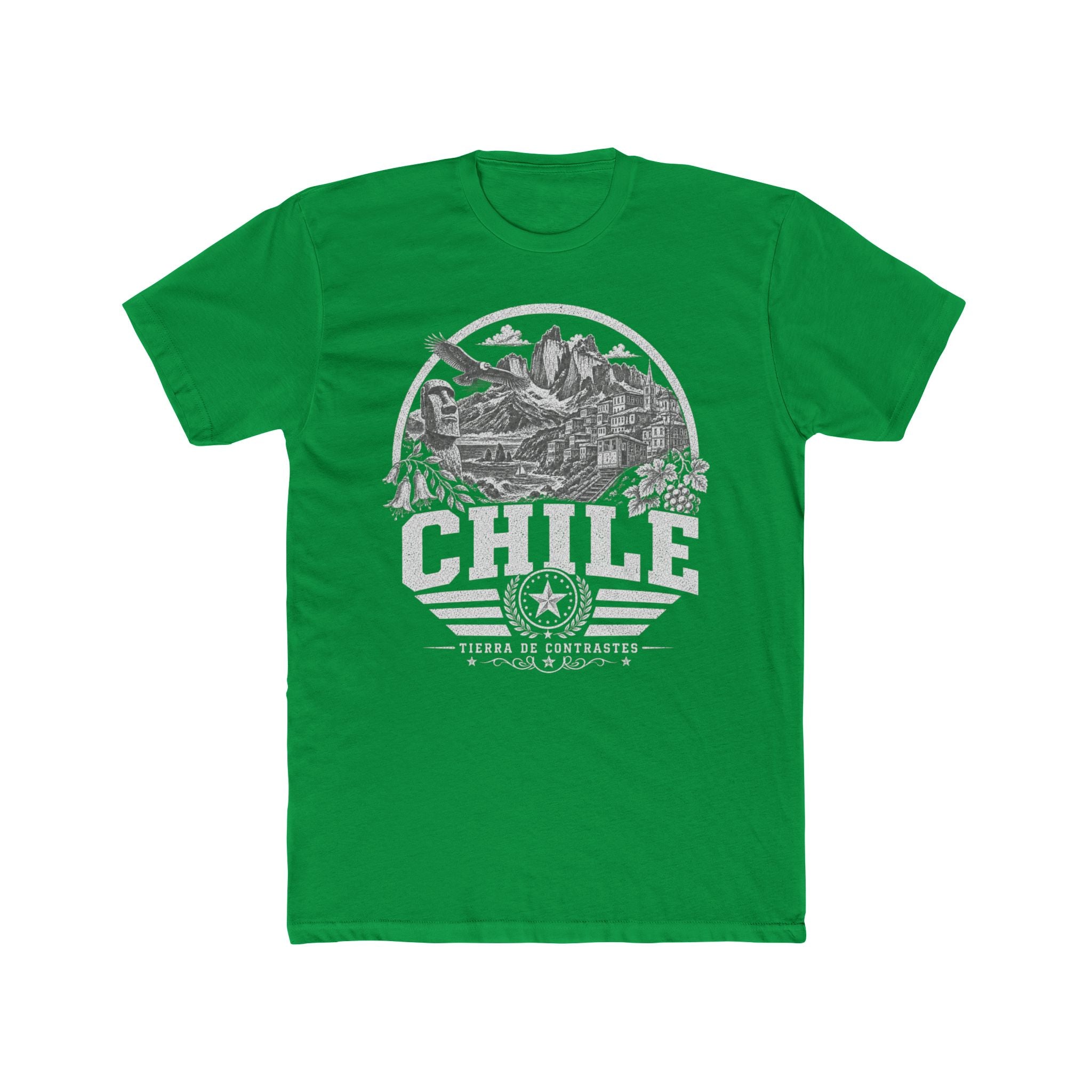 Chile vintage landmarks men's tee — iconic landmark design | Nameshi Destinations (view 6)