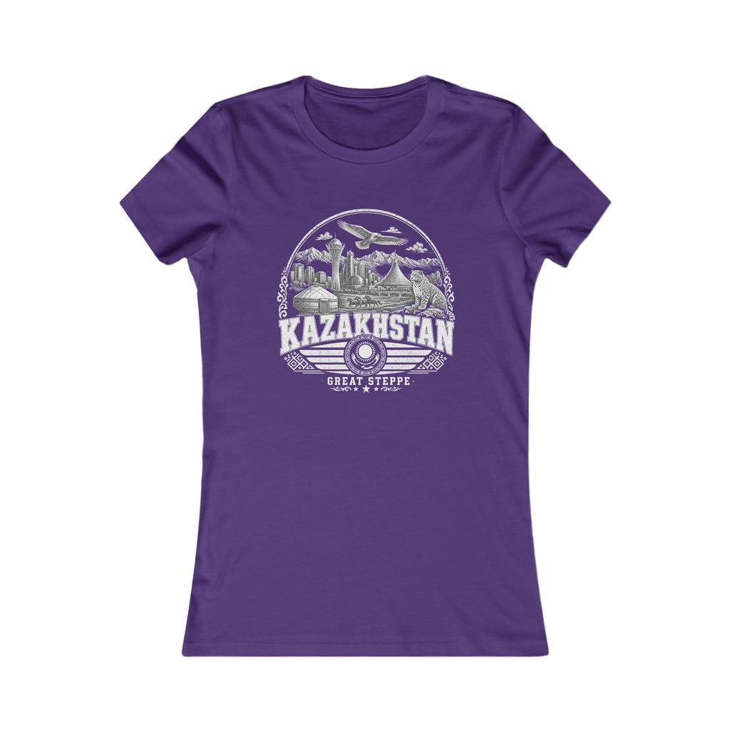 Kazakhstan vintage landmarks women's tee — iconic landmark design | Nameshi Destinations (view 6)