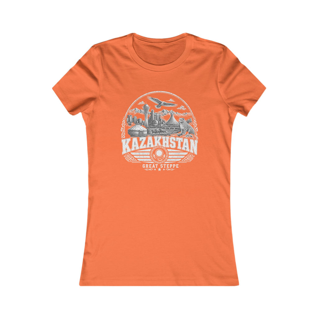 Kazakhstan vintage landmarks women's tee — iconic landmark design | Nameshi Destinations (view 12)