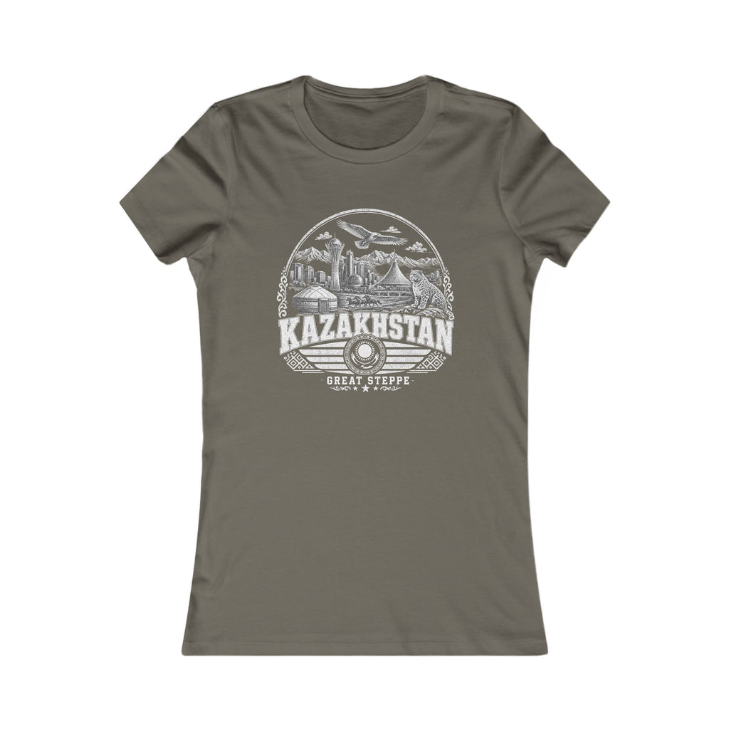 Kazakhstan vintage landmarks women's tee — iconic landmark design | Nameshi Destinations (view 10)