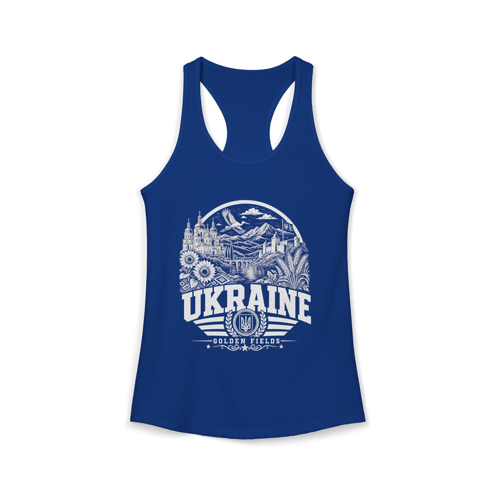 Ukraine vintage landmarks tank top — iconic landmark design | Nameshi Destinations (view 10)