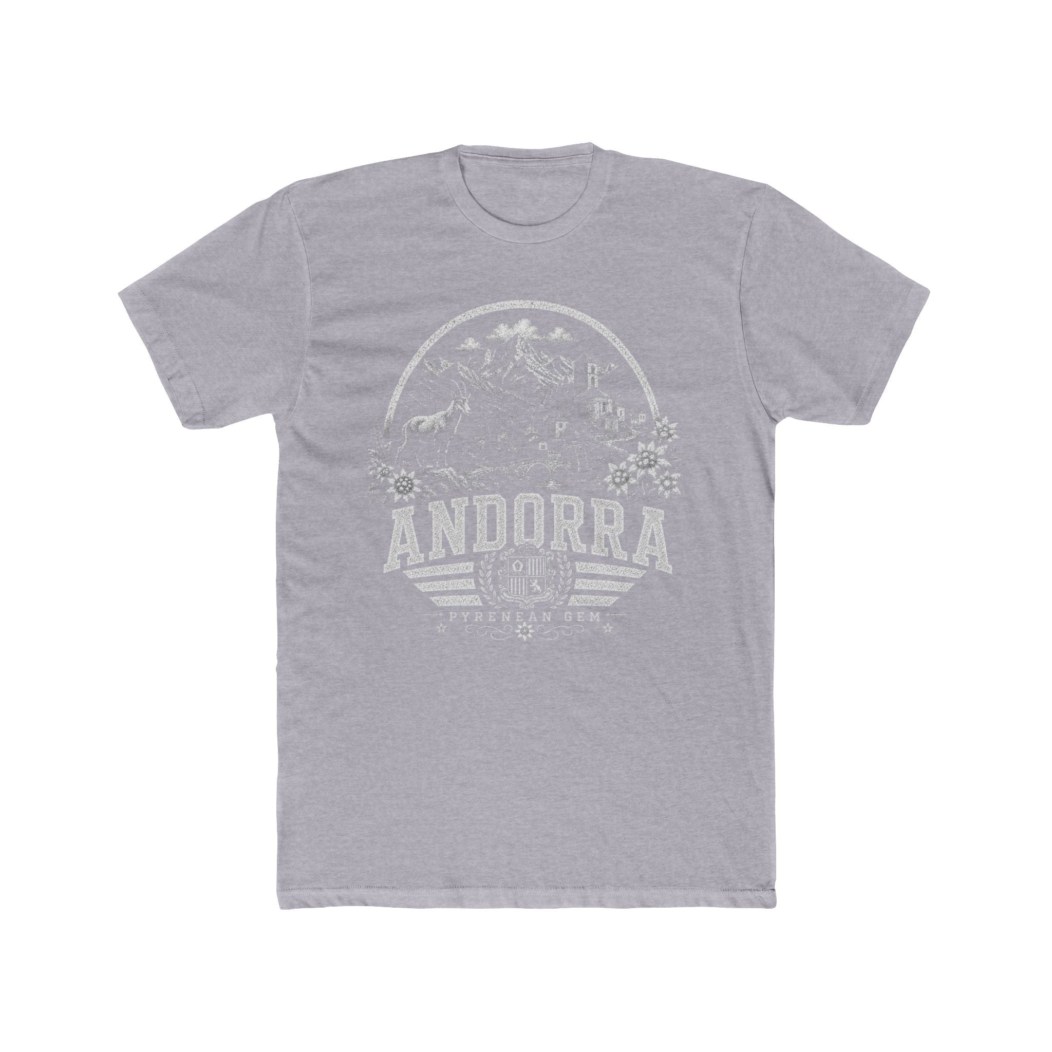 Andorra vintage landmarks men's tee — iconic landmark design | Nameshi Destinations (view 3)