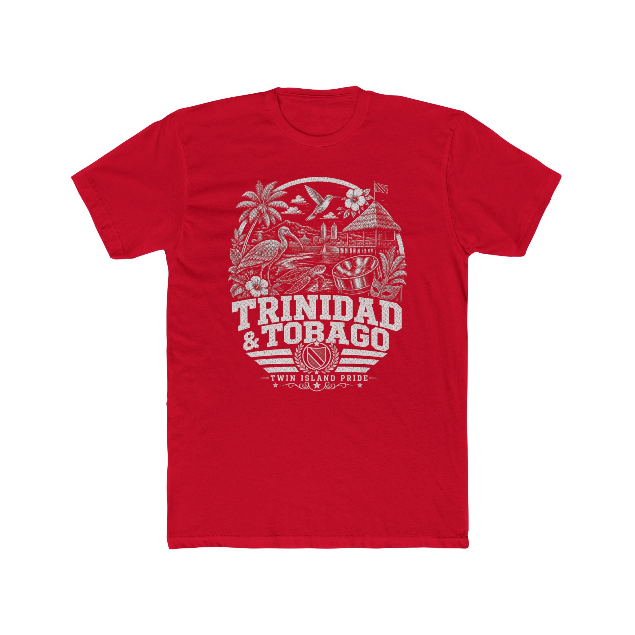 Trinidad y Tobago vintage landmarks men's tee — iconic landmark design | Nameshi Destinations (view 15)