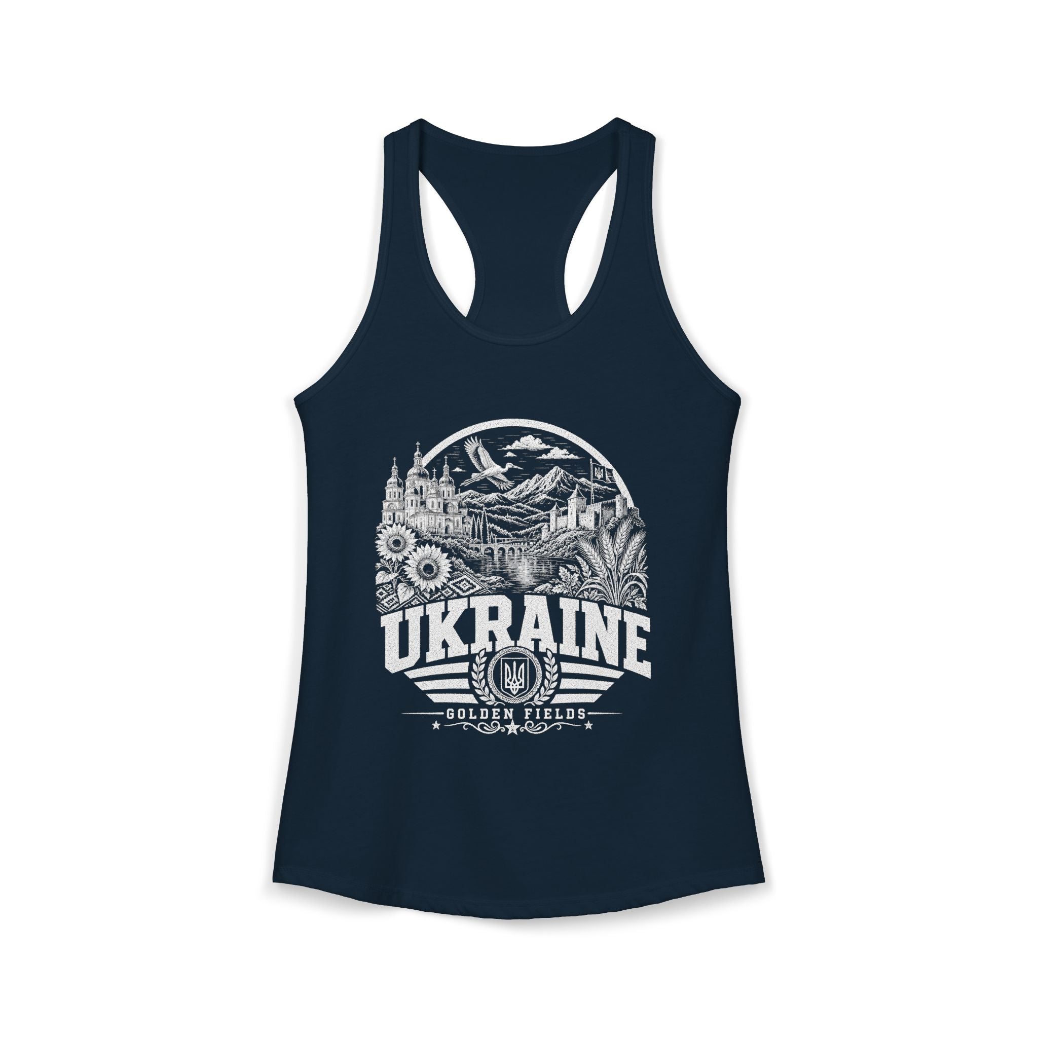 Ukraine vintage landmarks tank top — iconic landmark design | Nameshi Destinations (view 11)