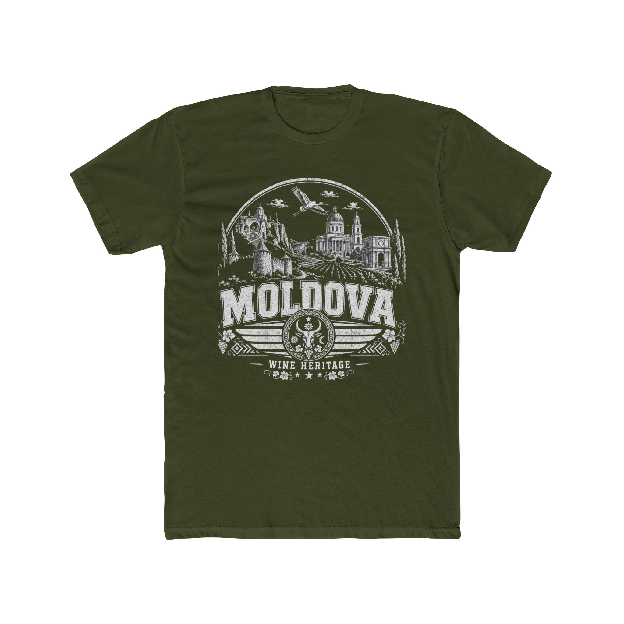 Moldova vintage landmarks men's tee — iconic landmark design | Nameshi Destinations (view 4)