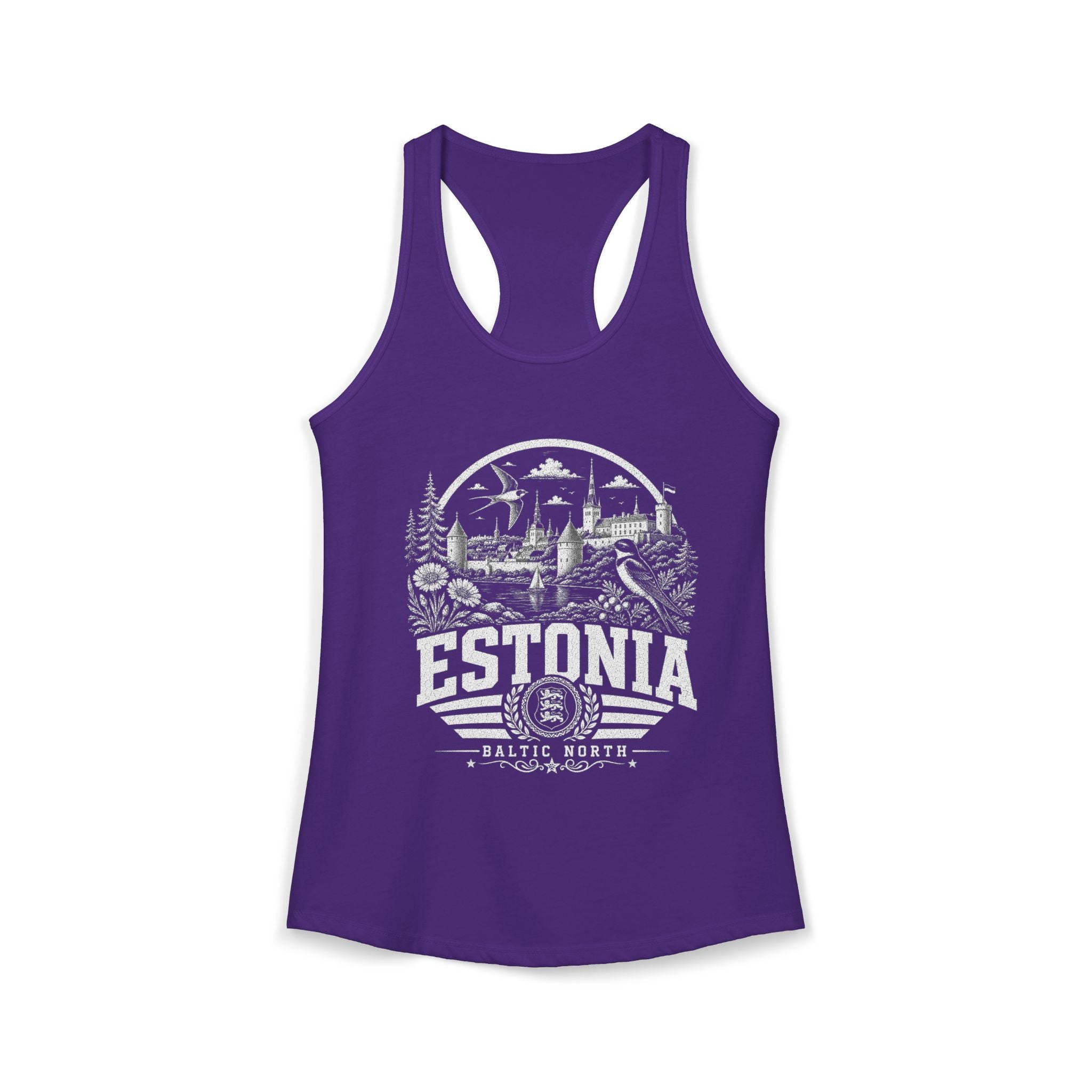 Estonia vintage landmarks tank top — iconic landmark design | Nameshi Destinations (view 13)